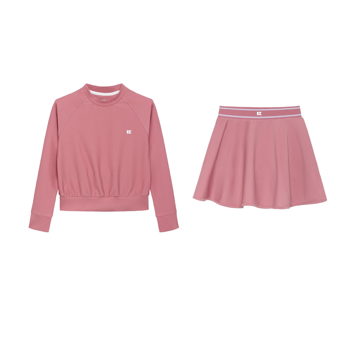 Crewneck Skort Set | Dusty Pink