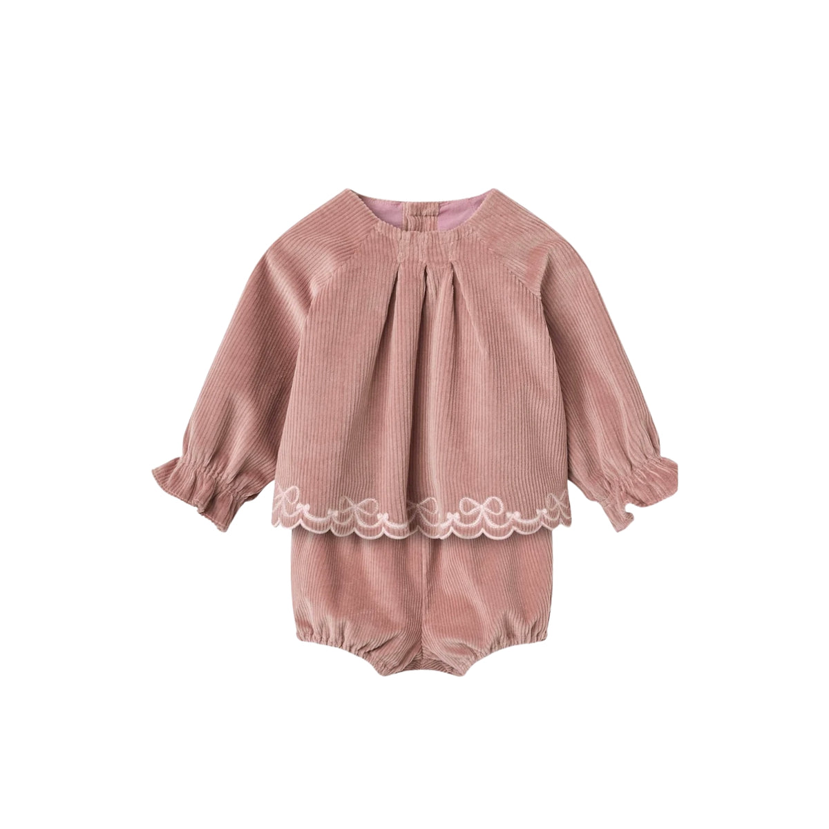 Corduroy Baby Set | Winter Rose