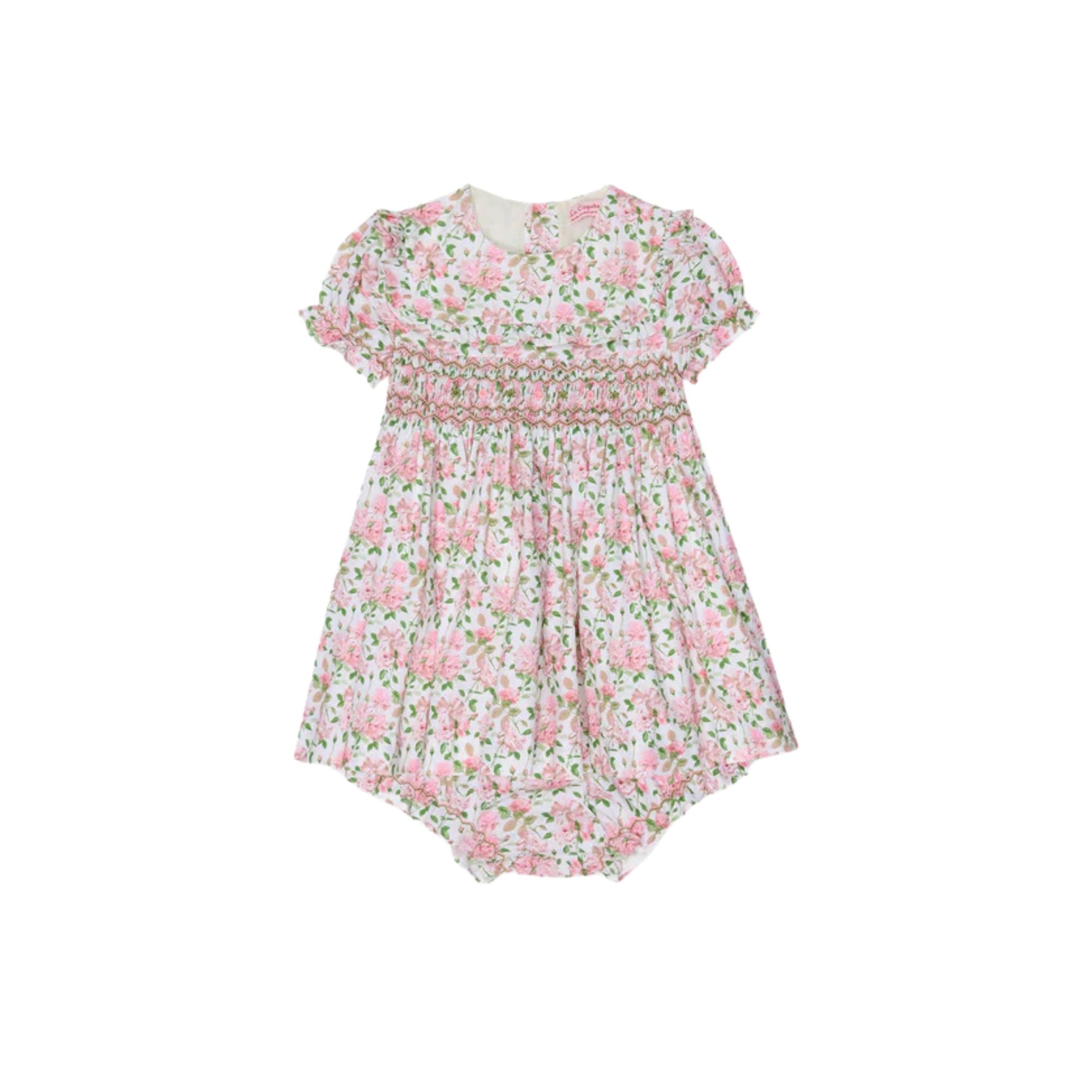 Silvana Hand-Smocked Set | Ivory Floral