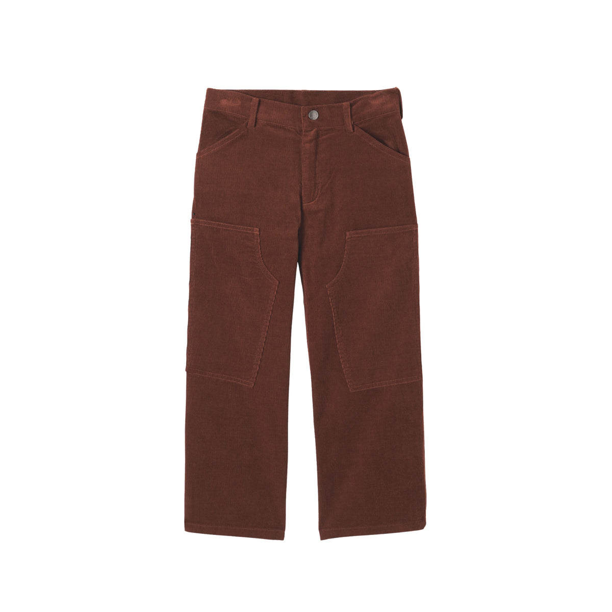 Corduroy Straight Pants | Rust