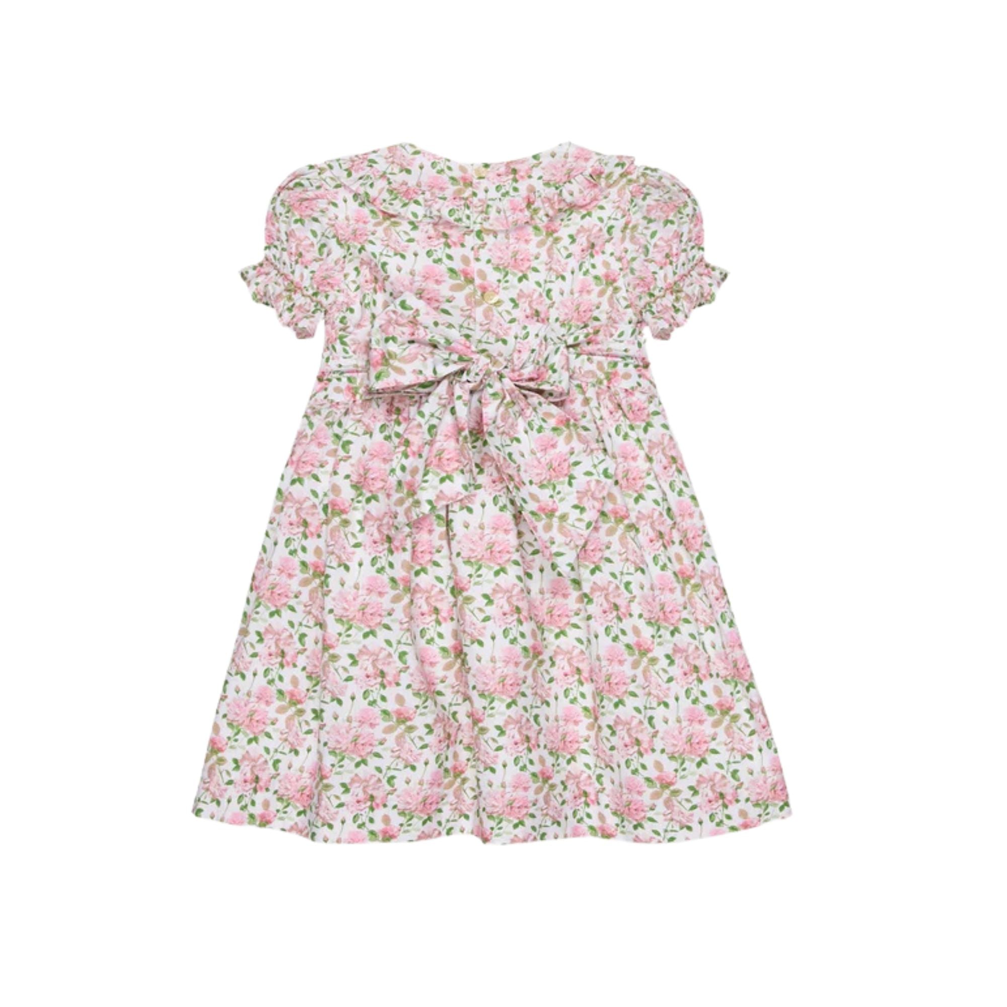 Silvana Girl Hand-Smocked Dress | Ivory Floral