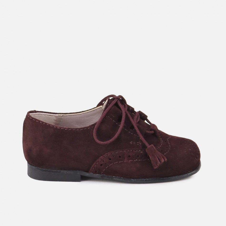 Classic Suede Bordeaux Brogues