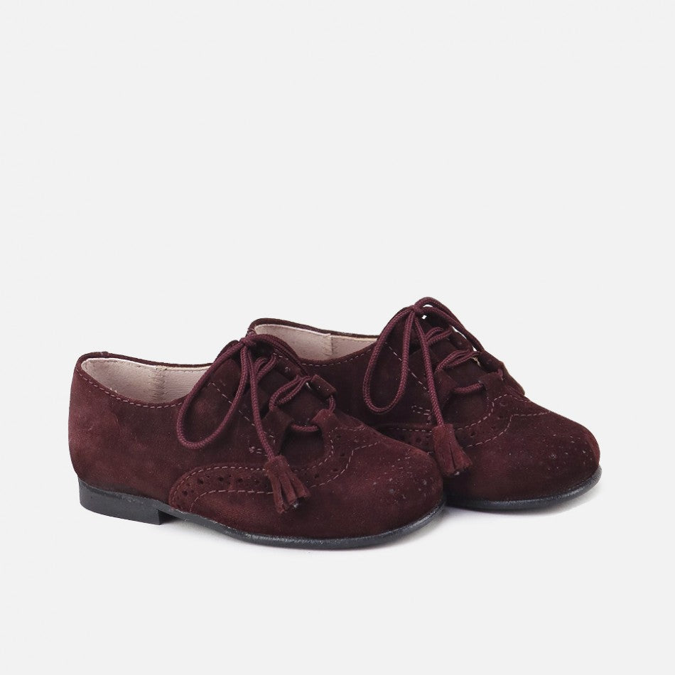 Classic Suede Bordeaux Brogues