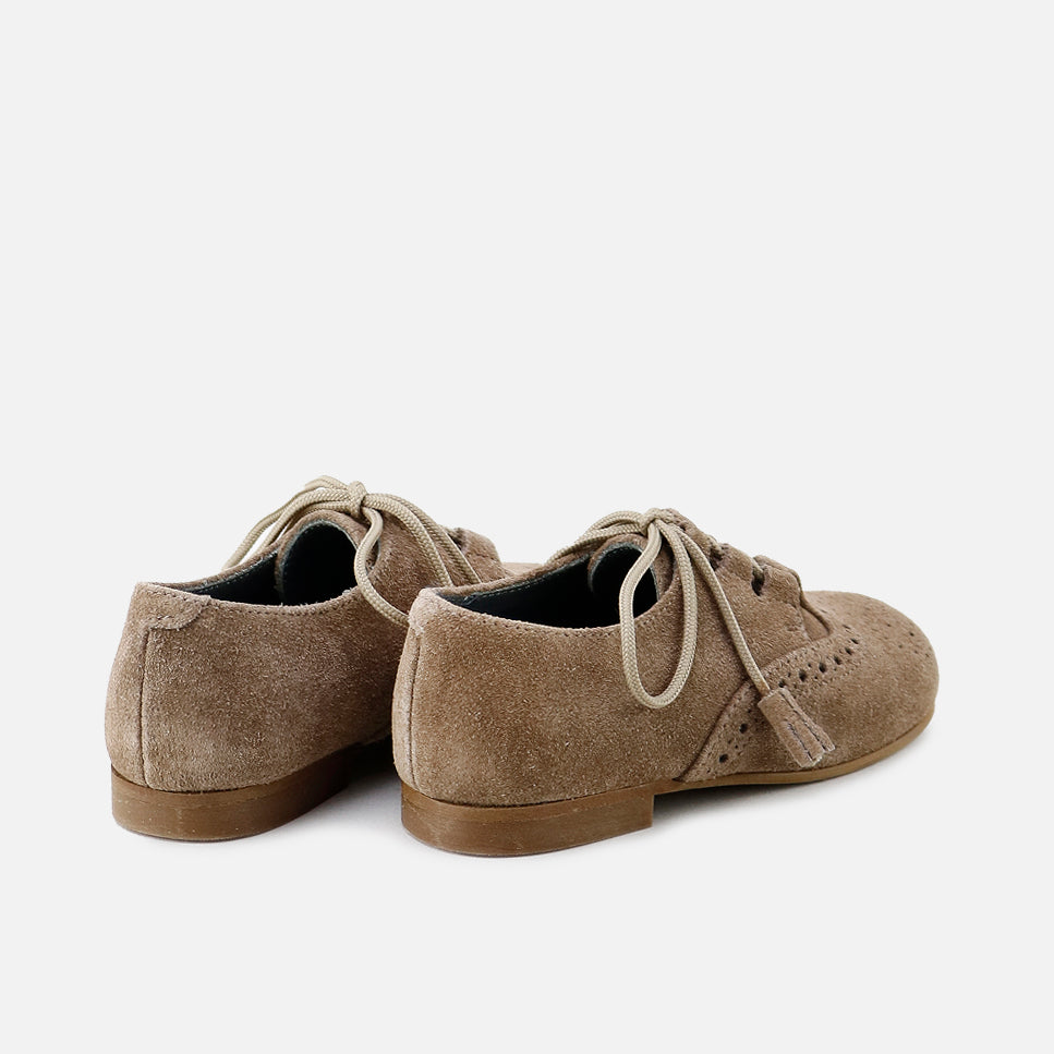 Classic Suede Beige Brogues