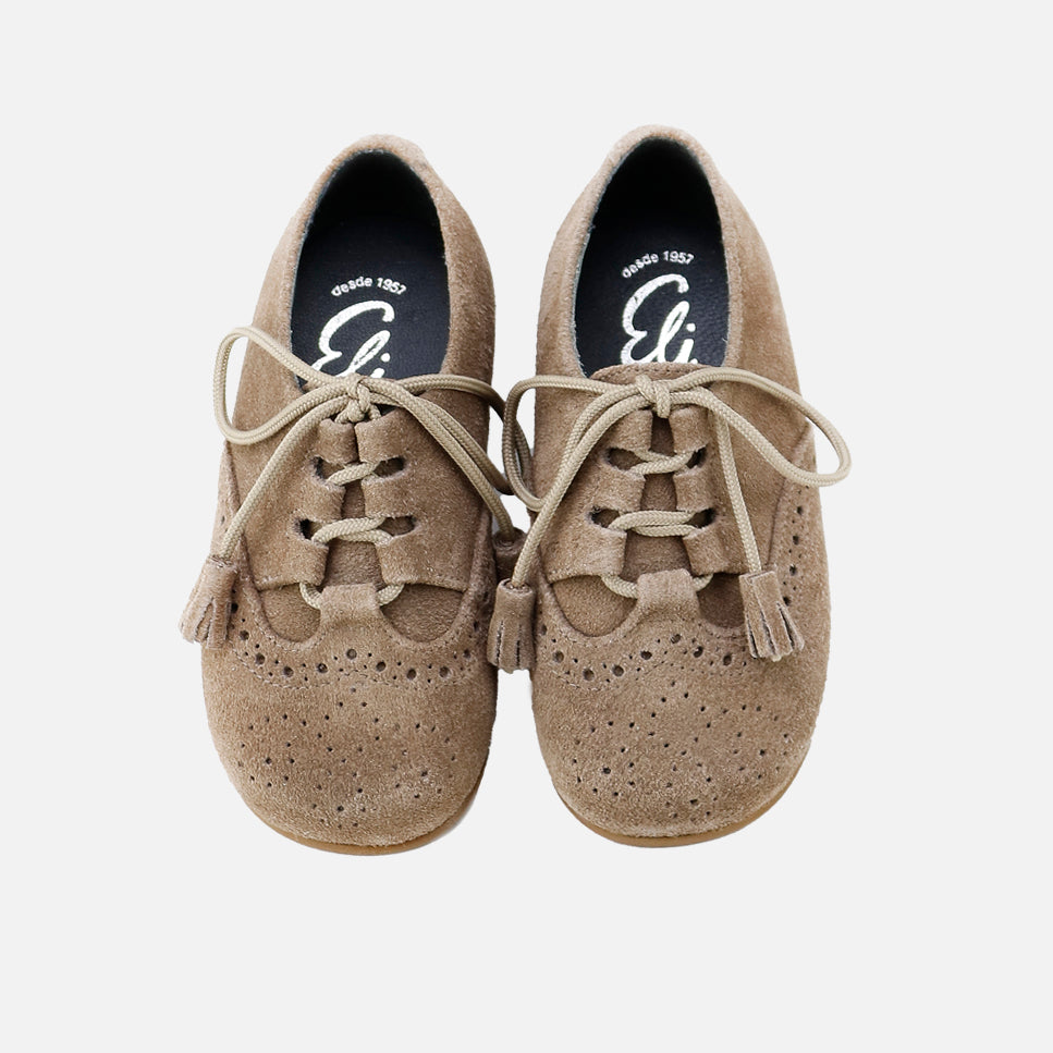 Classic Suede Beige Brogues