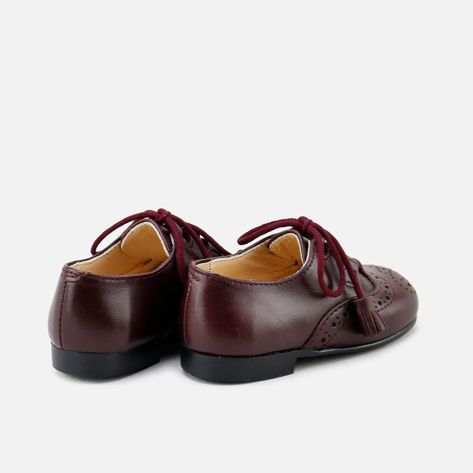 Burgundy Classic Oxford Shoes