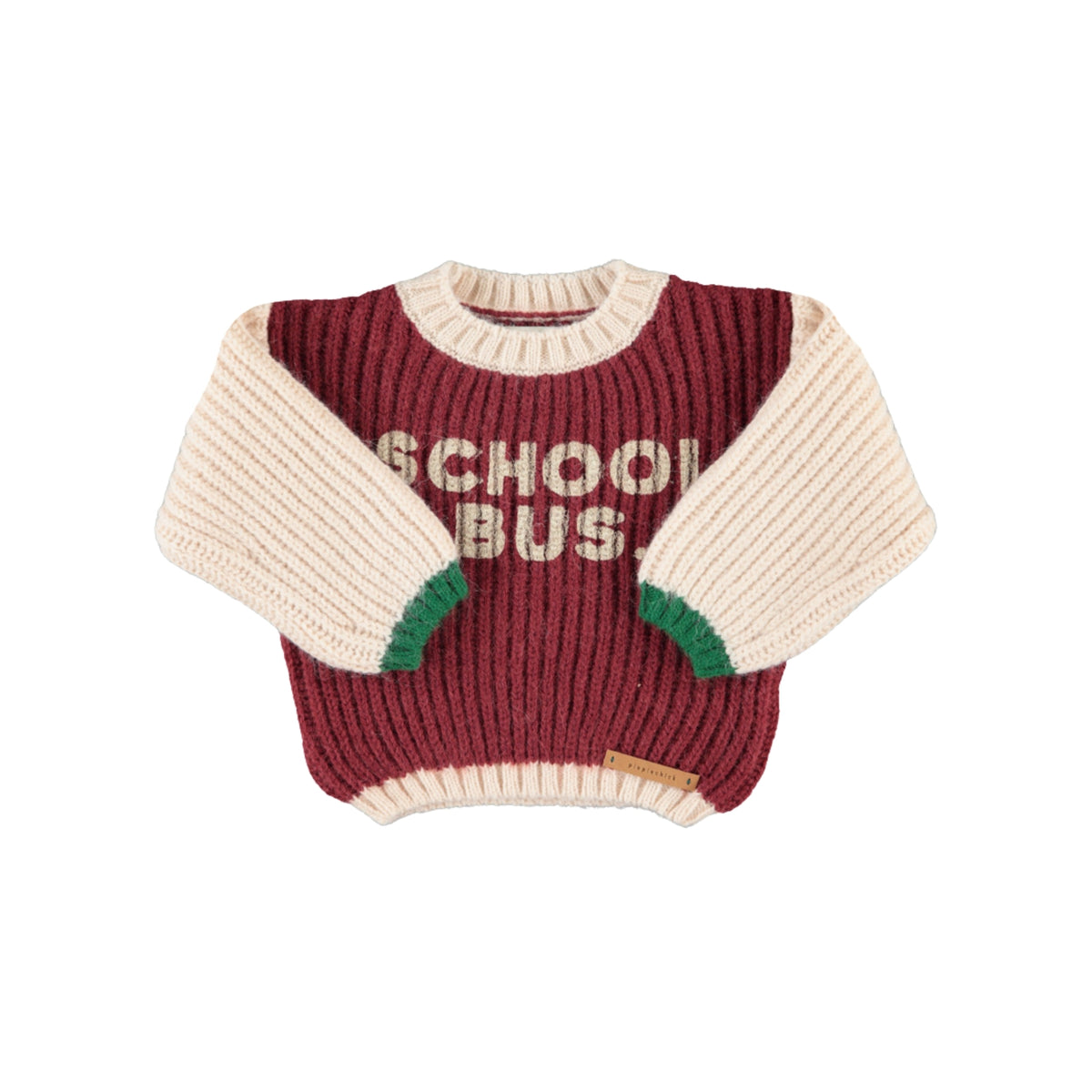 Knitted Sweater | Bordeaux & Ecru
