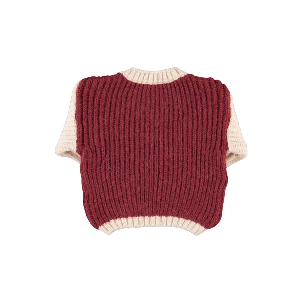 Knitted Sweater | Bordeaux & Ecru