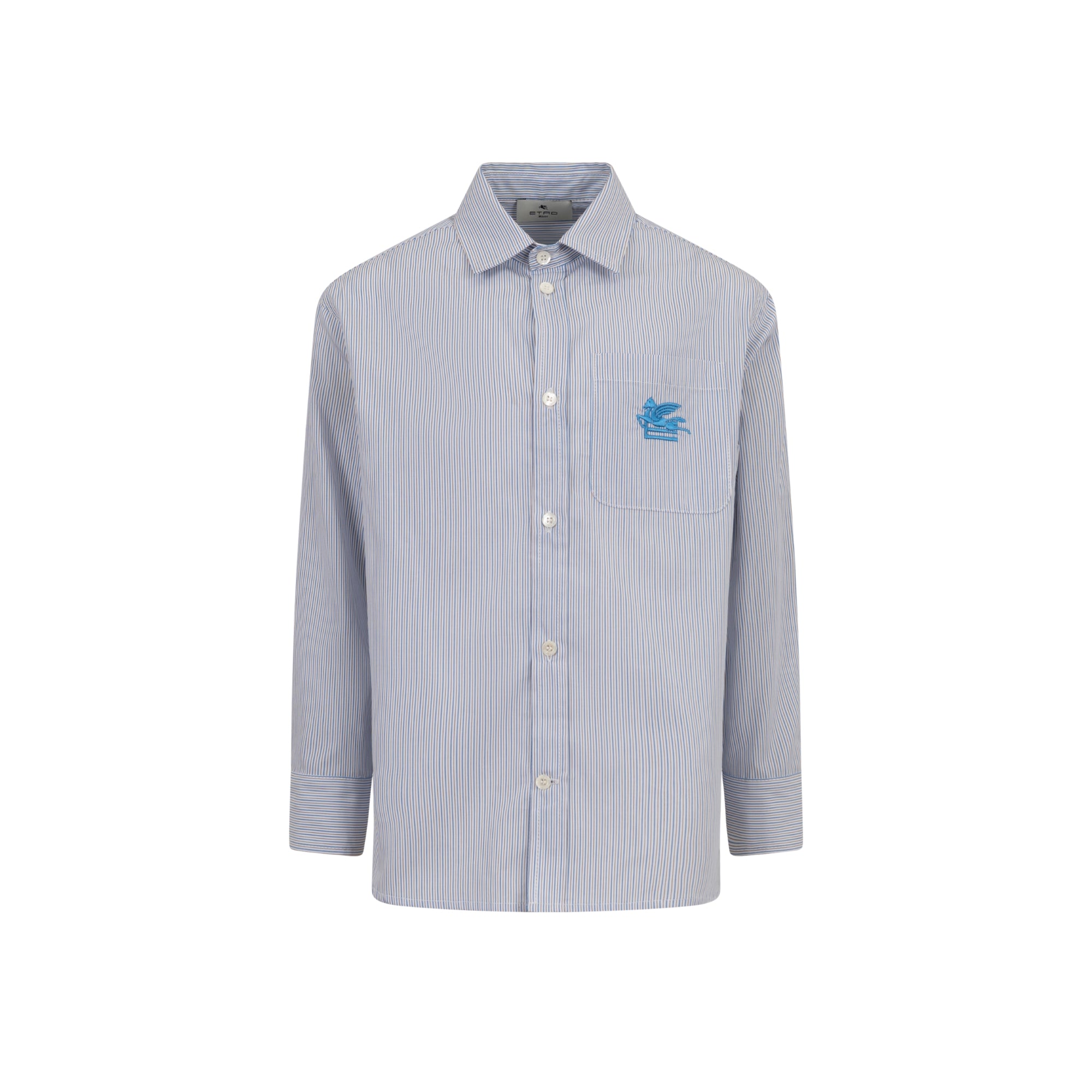 Pegaso Embroidered Shirt | Blue