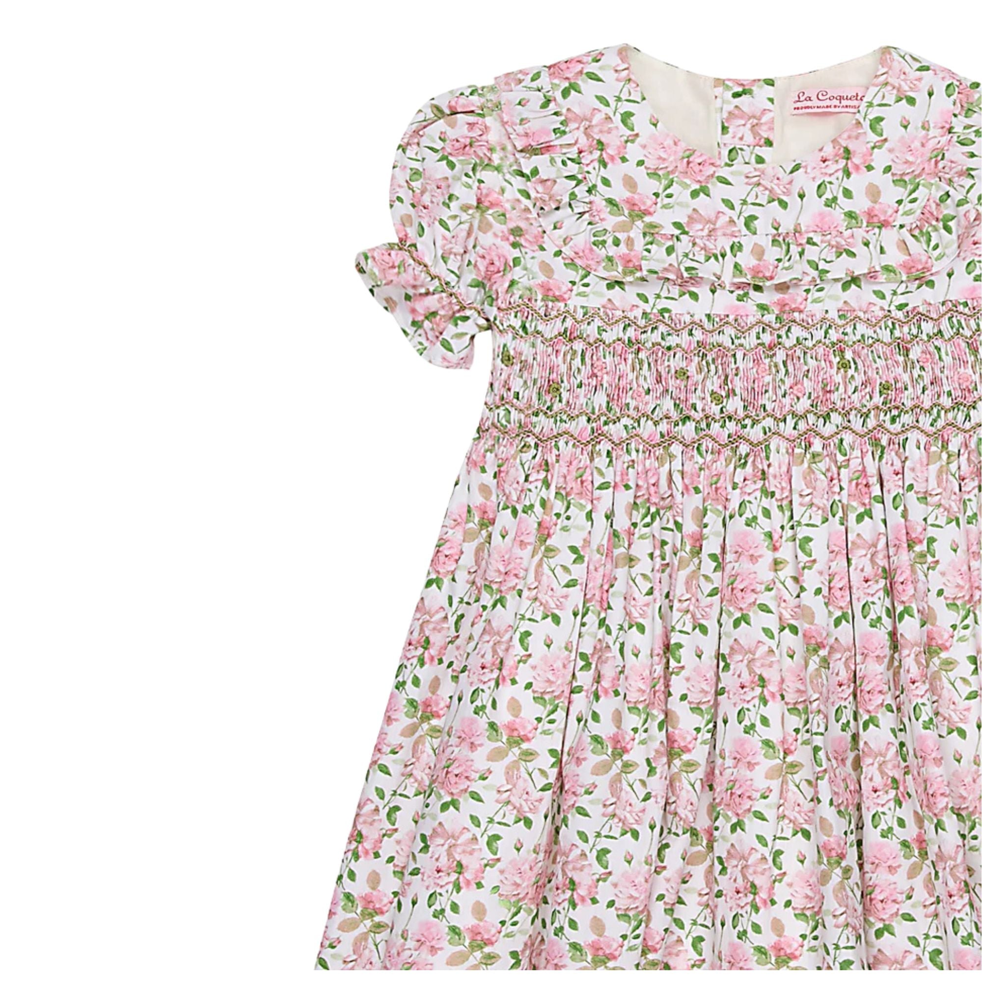 Silvana Hand-Smocked Set | Ivory Floral