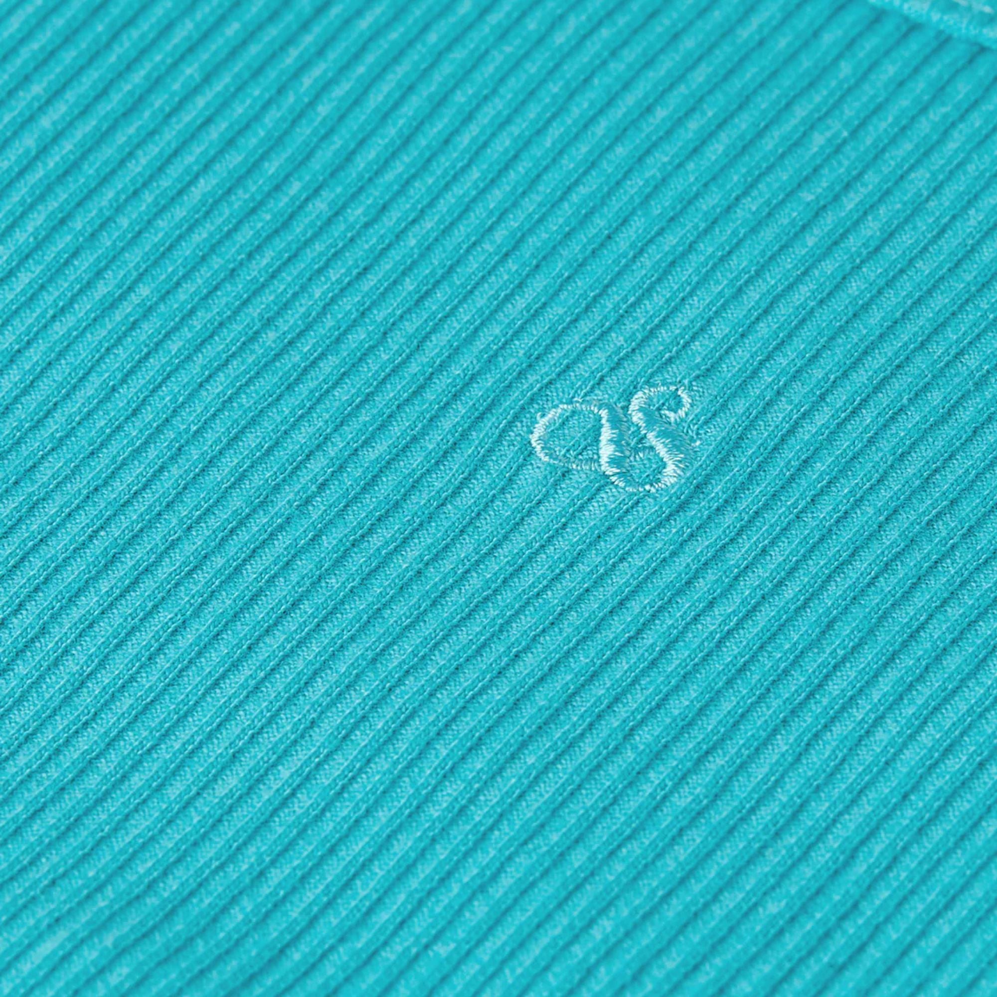 Ribbed Slim Tank Top | Tahitian Teal