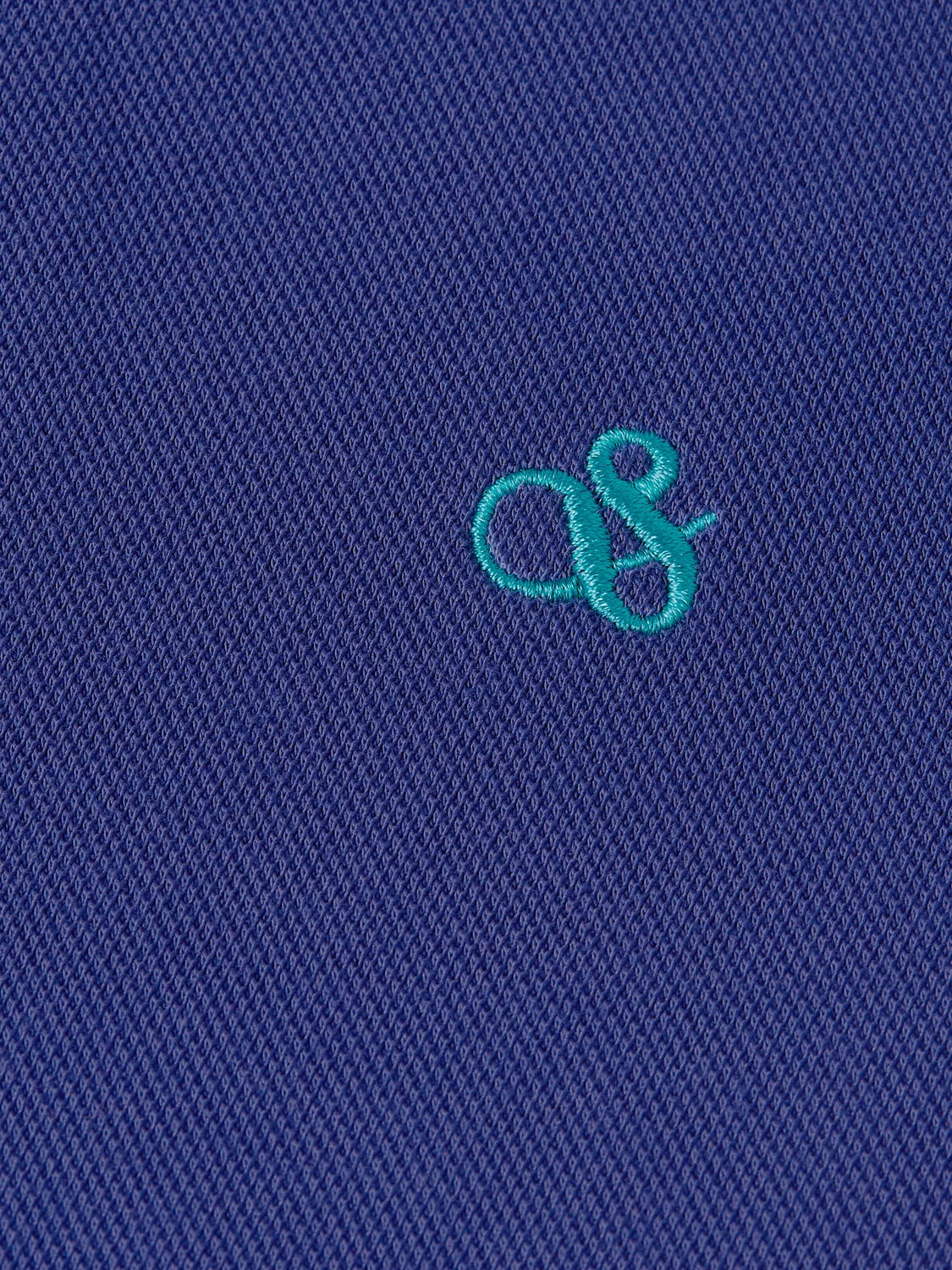 Contrast Tipping Pique Polo | Twilight Blue