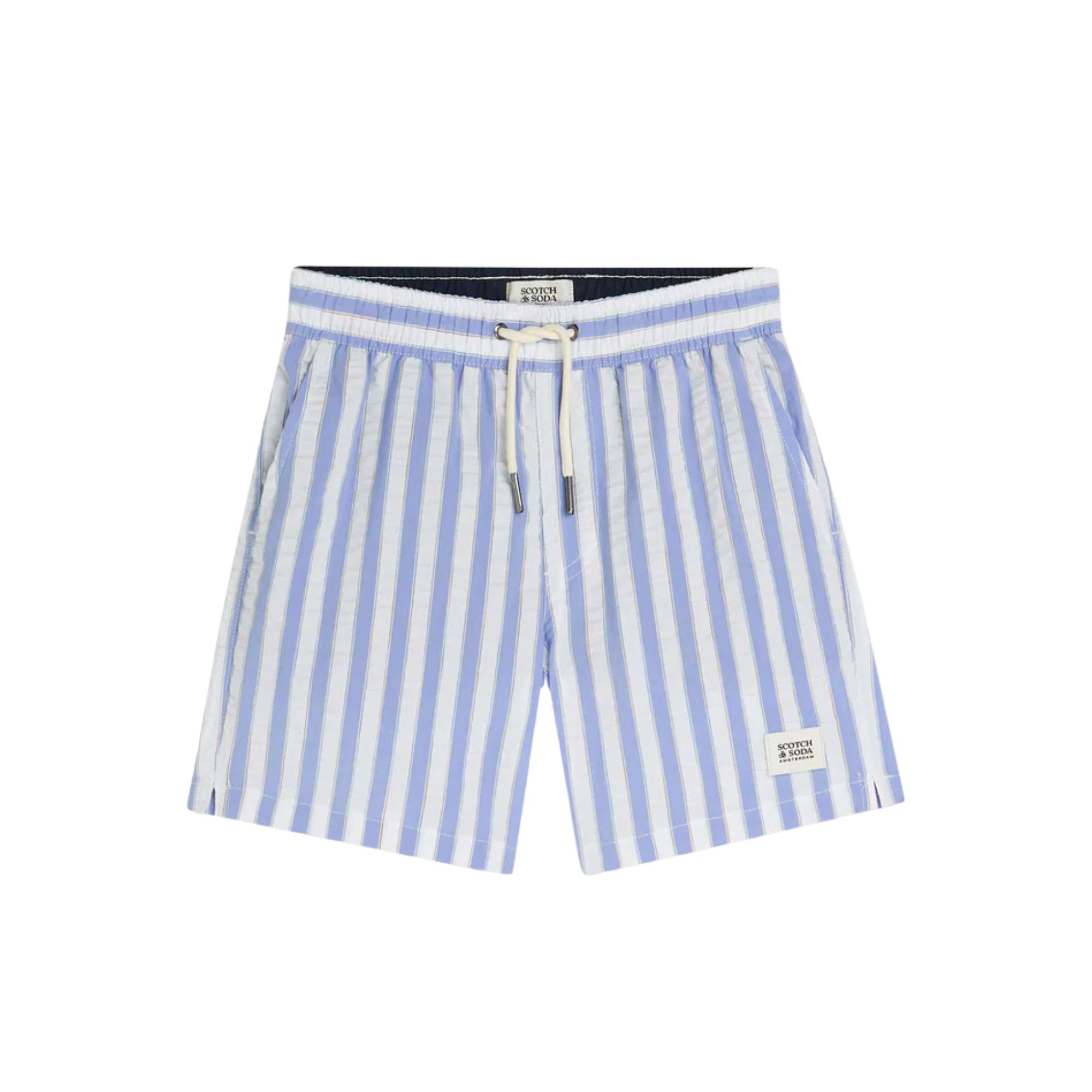 Striped Mid-Length Swim Shorts | Classic Stripe Infinity