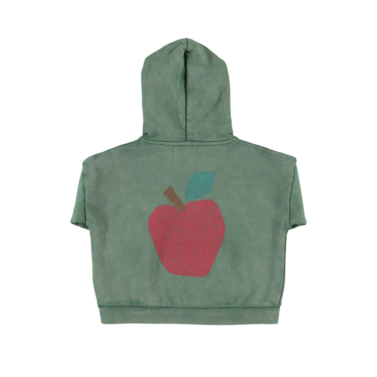 Hoodie | Green with Apple Print