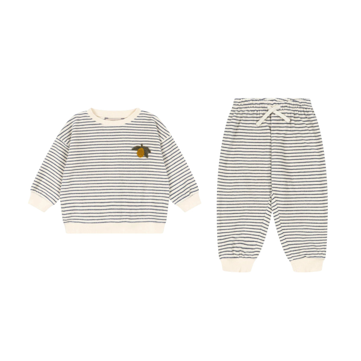 Itty Sweat Set | Flint Stripe