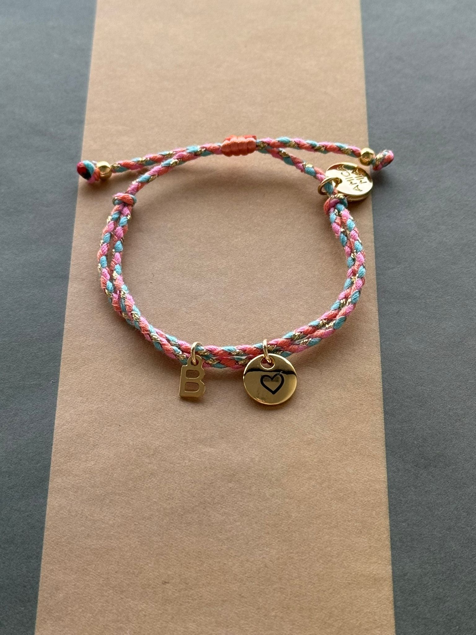 Braided Bracelets | Initial + Charm