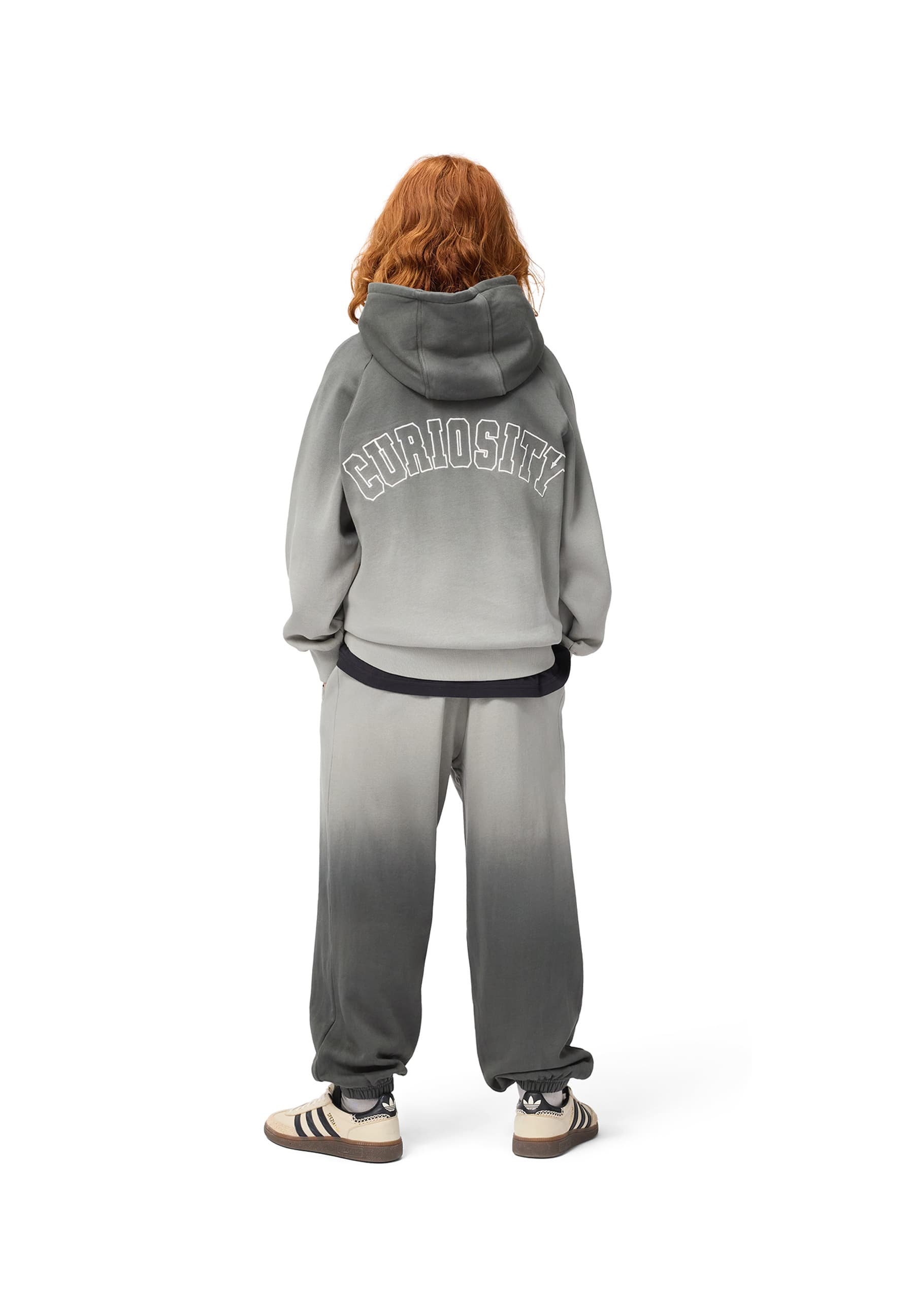 Mic Hoodie Set | Storm Grey Dip Dye