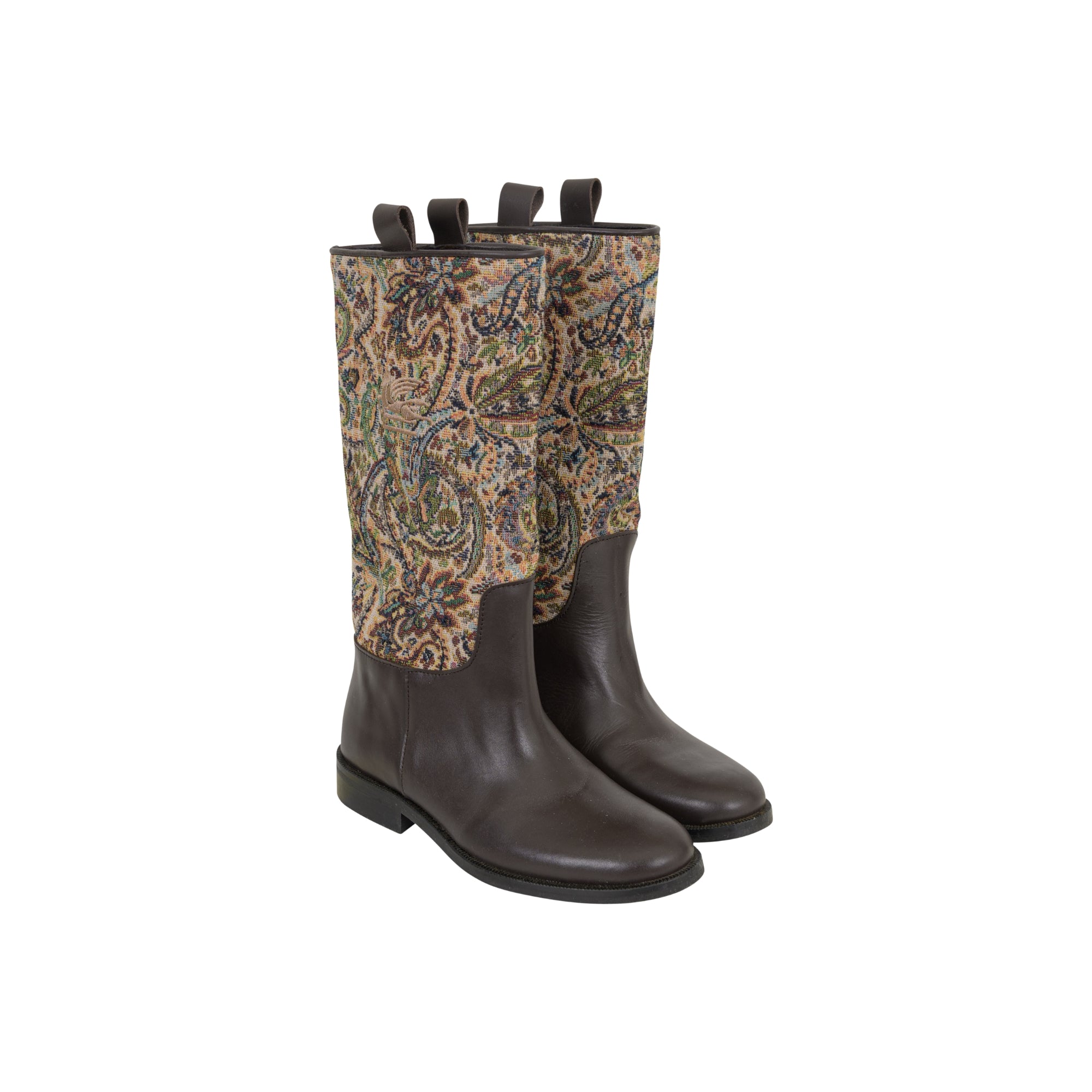 Paisley Jacquard Boots | Beige
