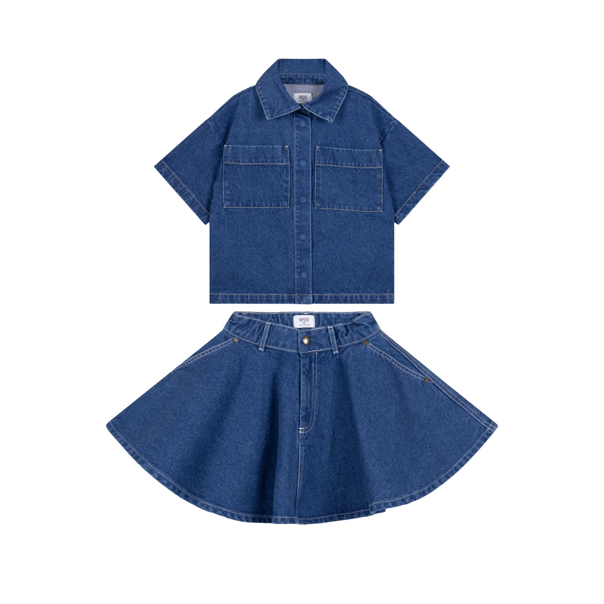 Denim Set | Faded Mid Blue