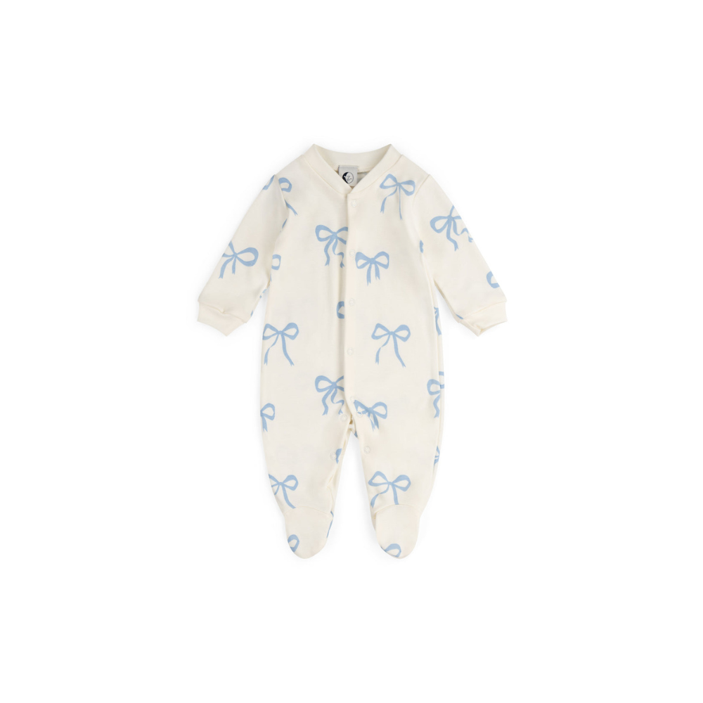 Baby Sleepsuit | Blue Bows