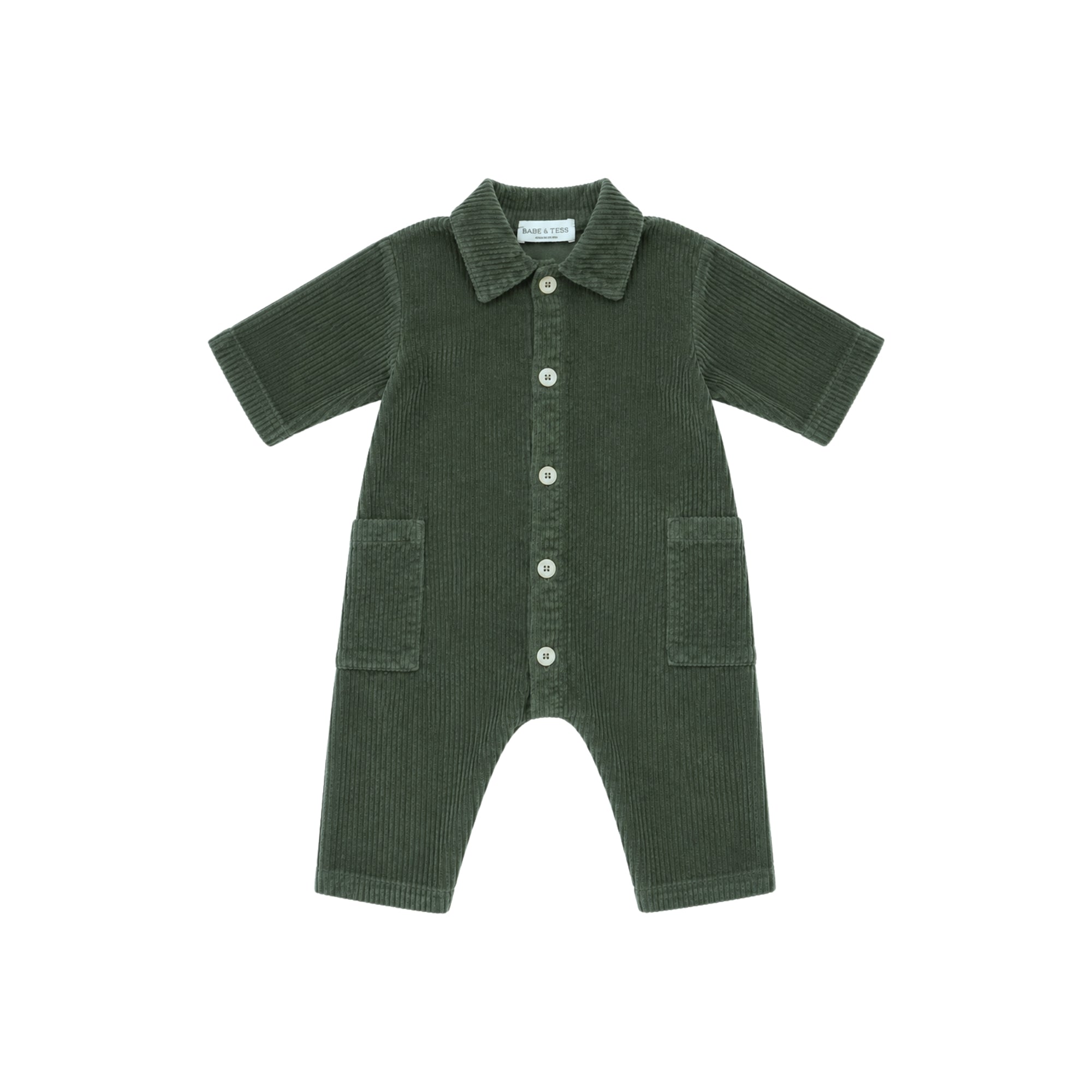 Cortina Velvet Romper | Salvia