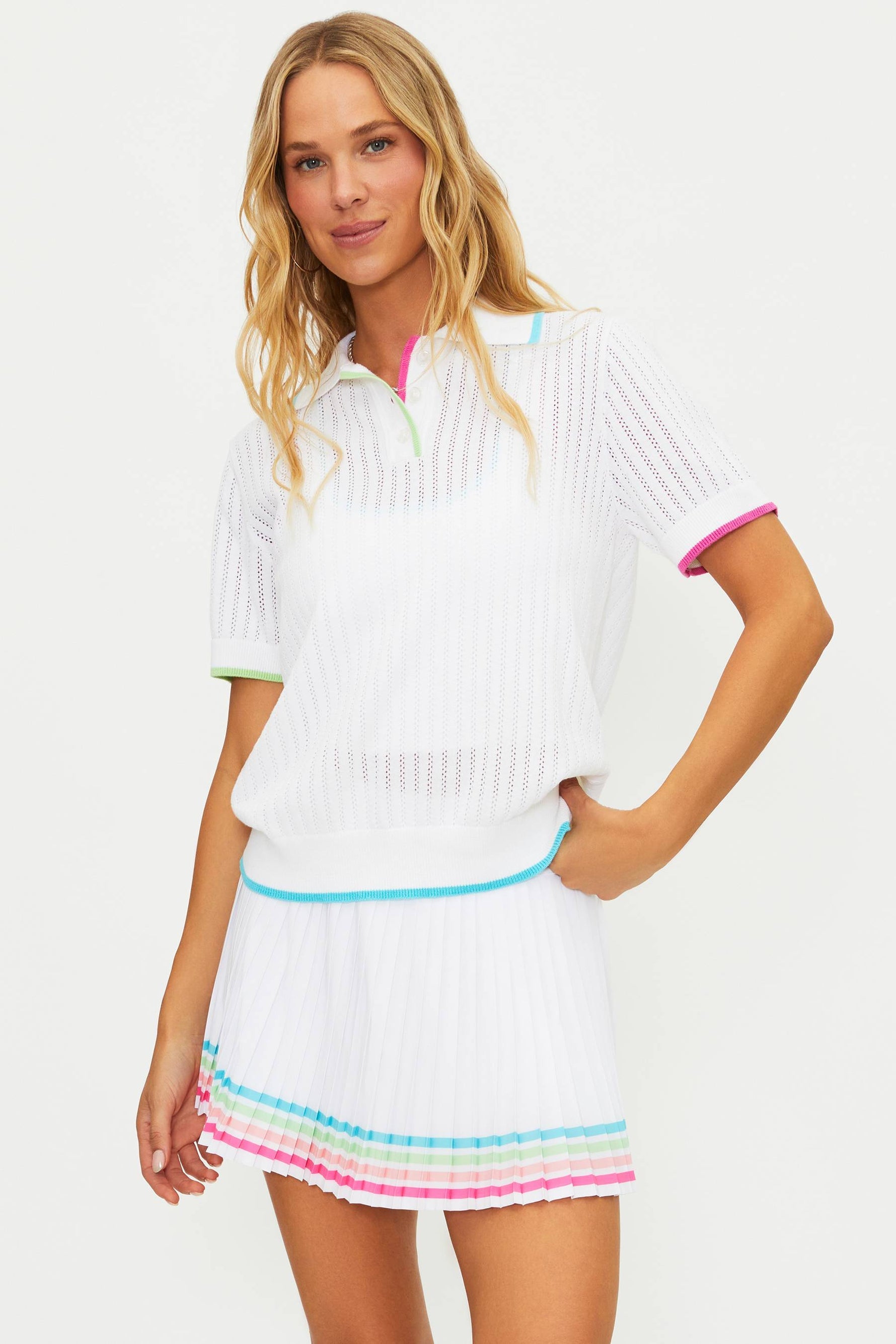 Womens Sia Hibiscus Cove Top | White