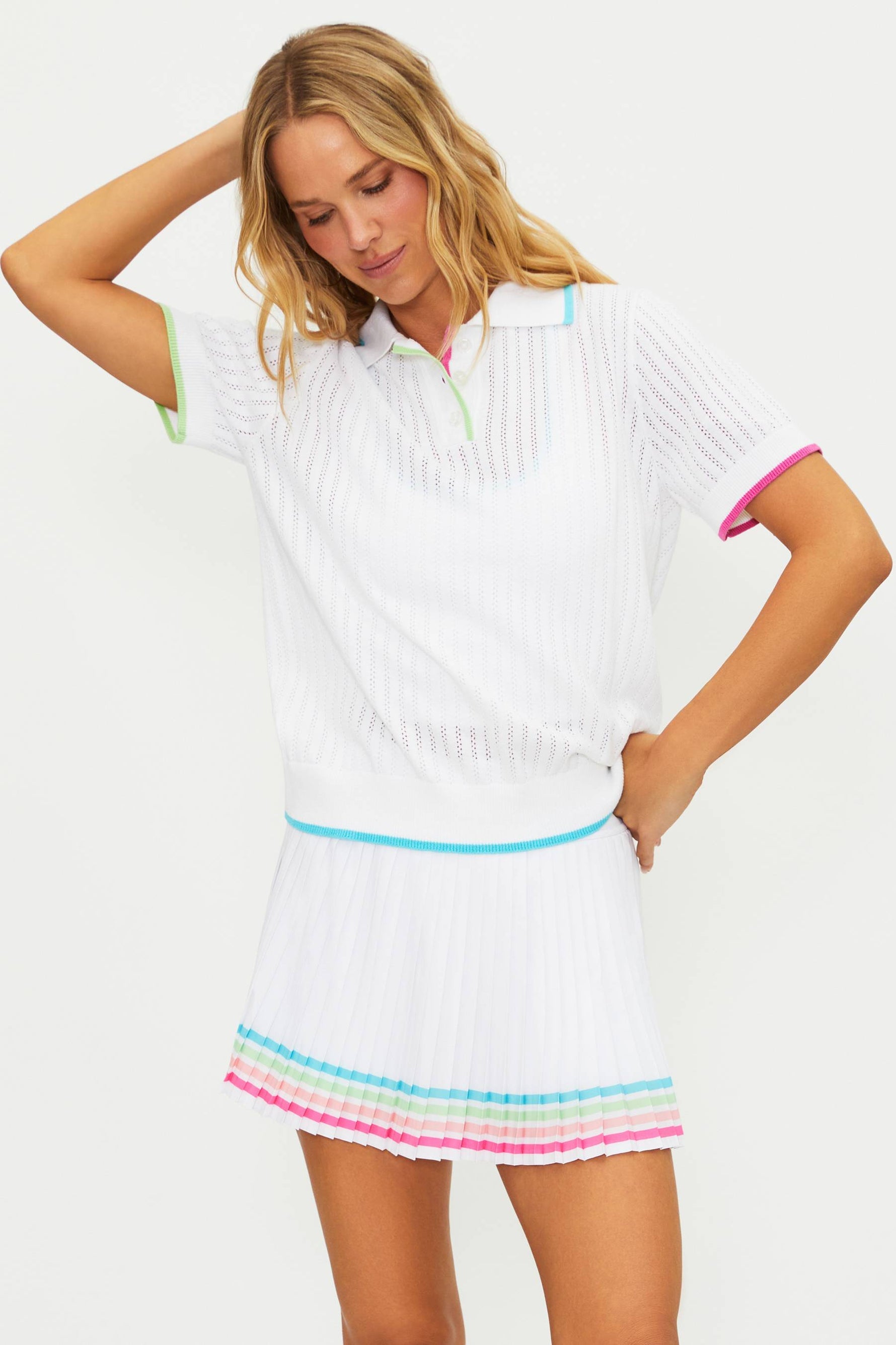 Womens Sia Hibiscus Cove Top | White