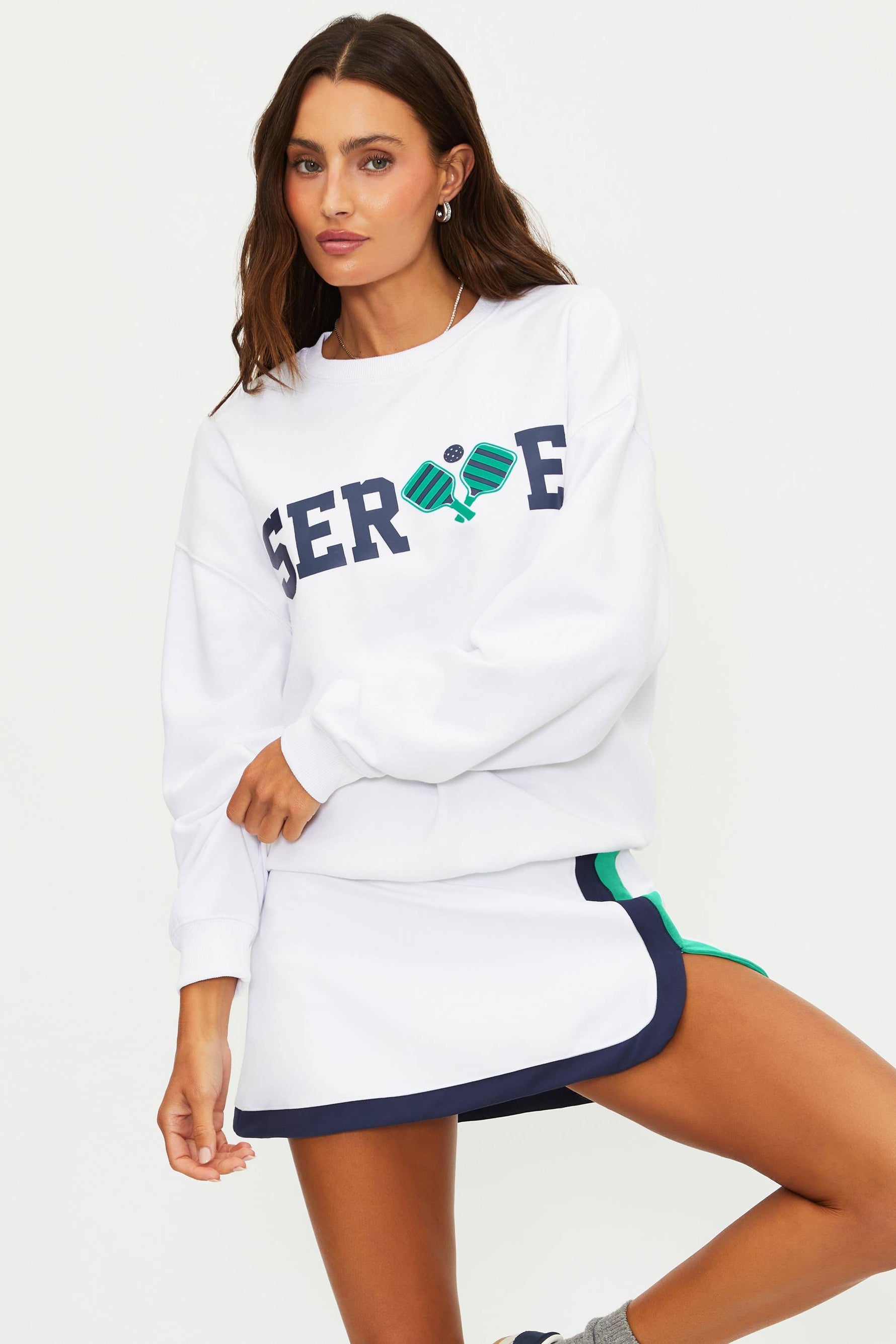 Womens Devyn Oversized Sweatshirt | White