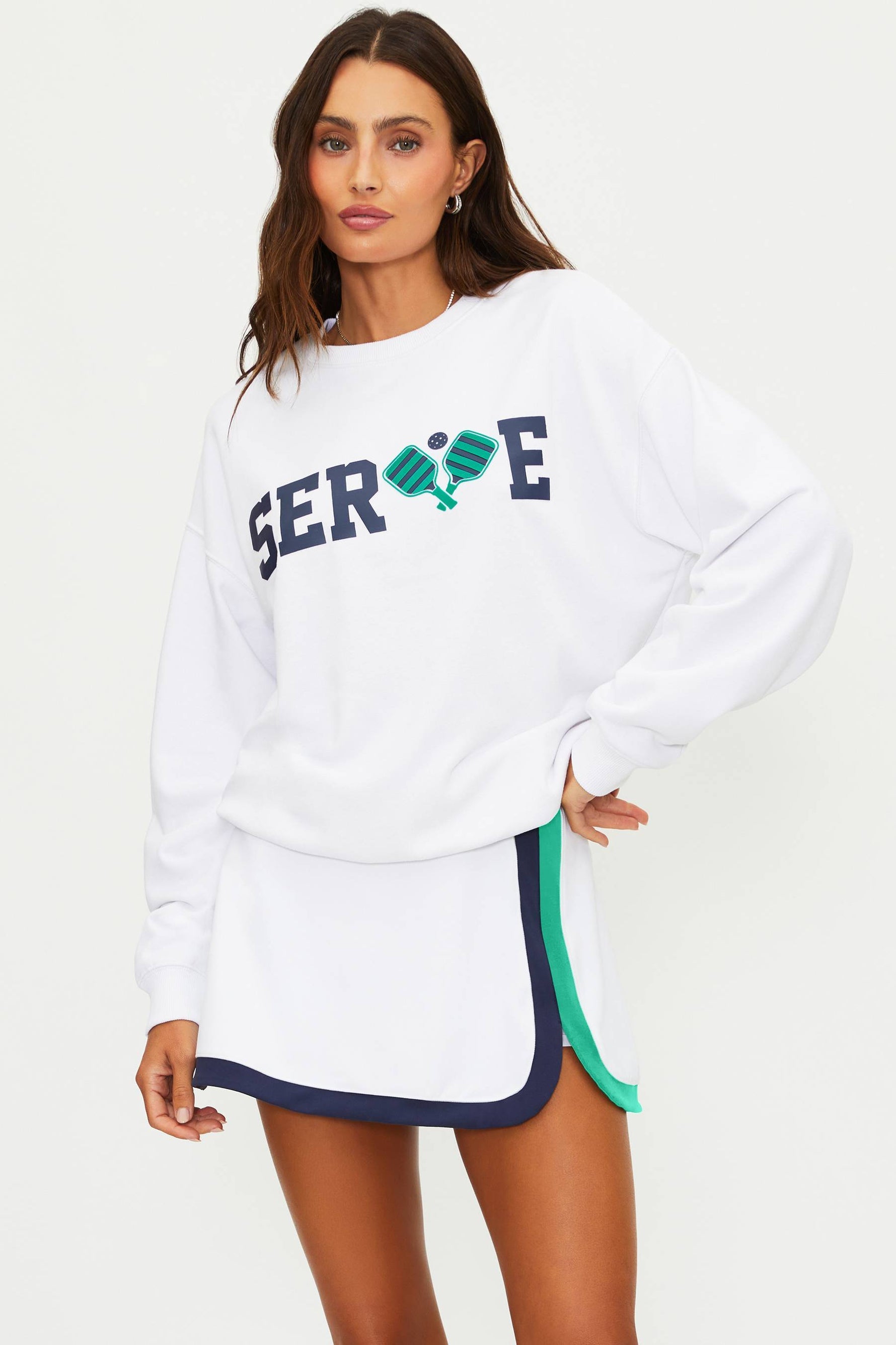 Womens Devyn Oversized Sweatshirt | White