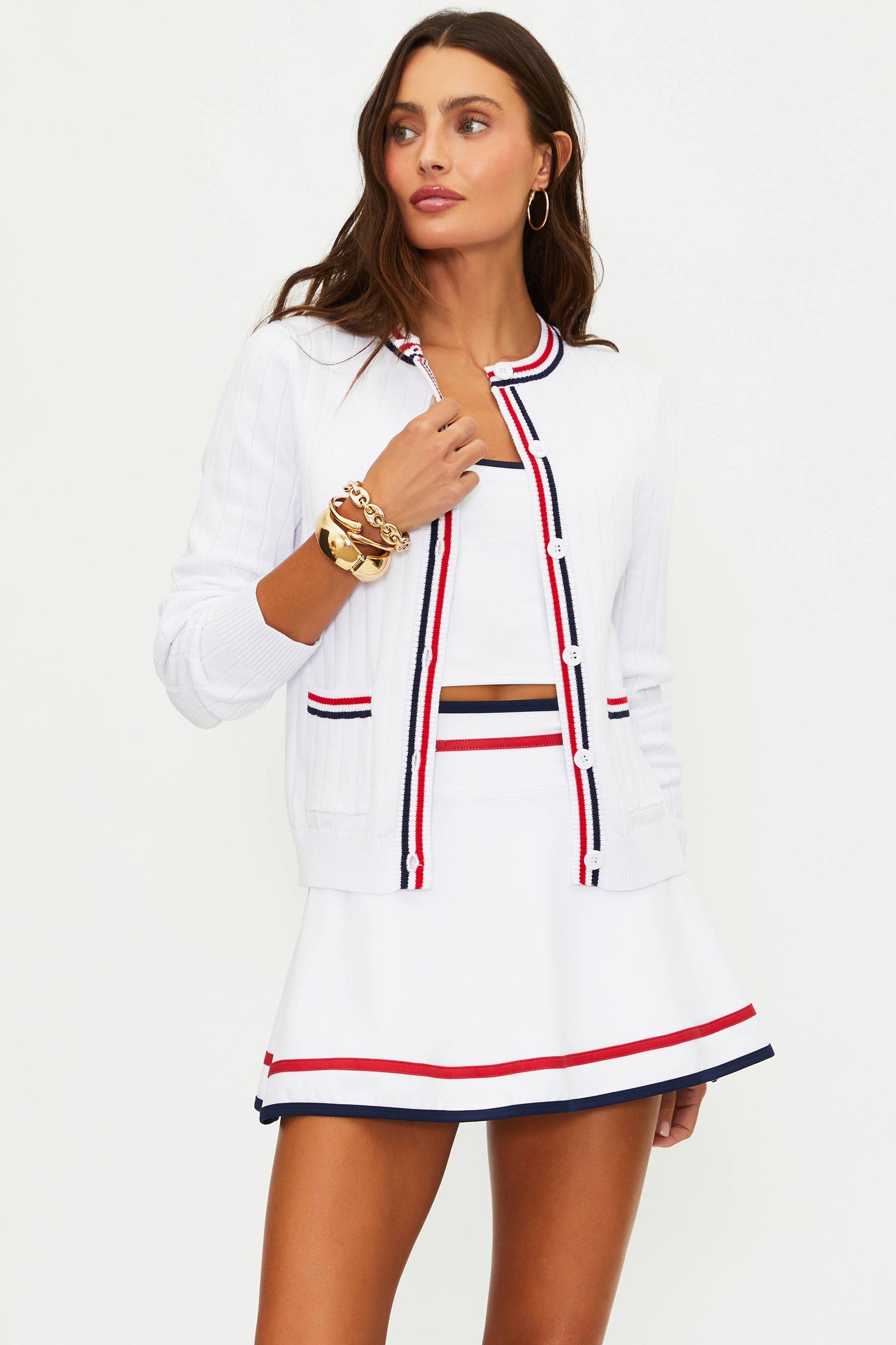 Womens Ally Heritage Cardigan | White