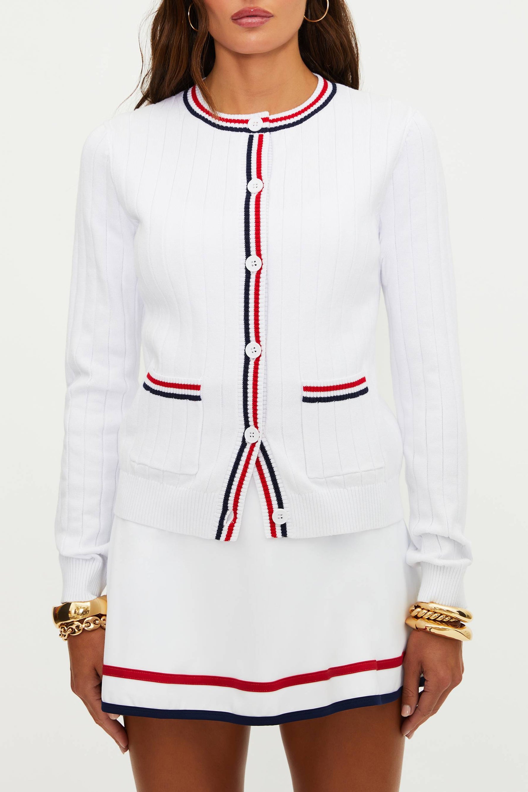 Womens Ally Heritage Cardigan | White