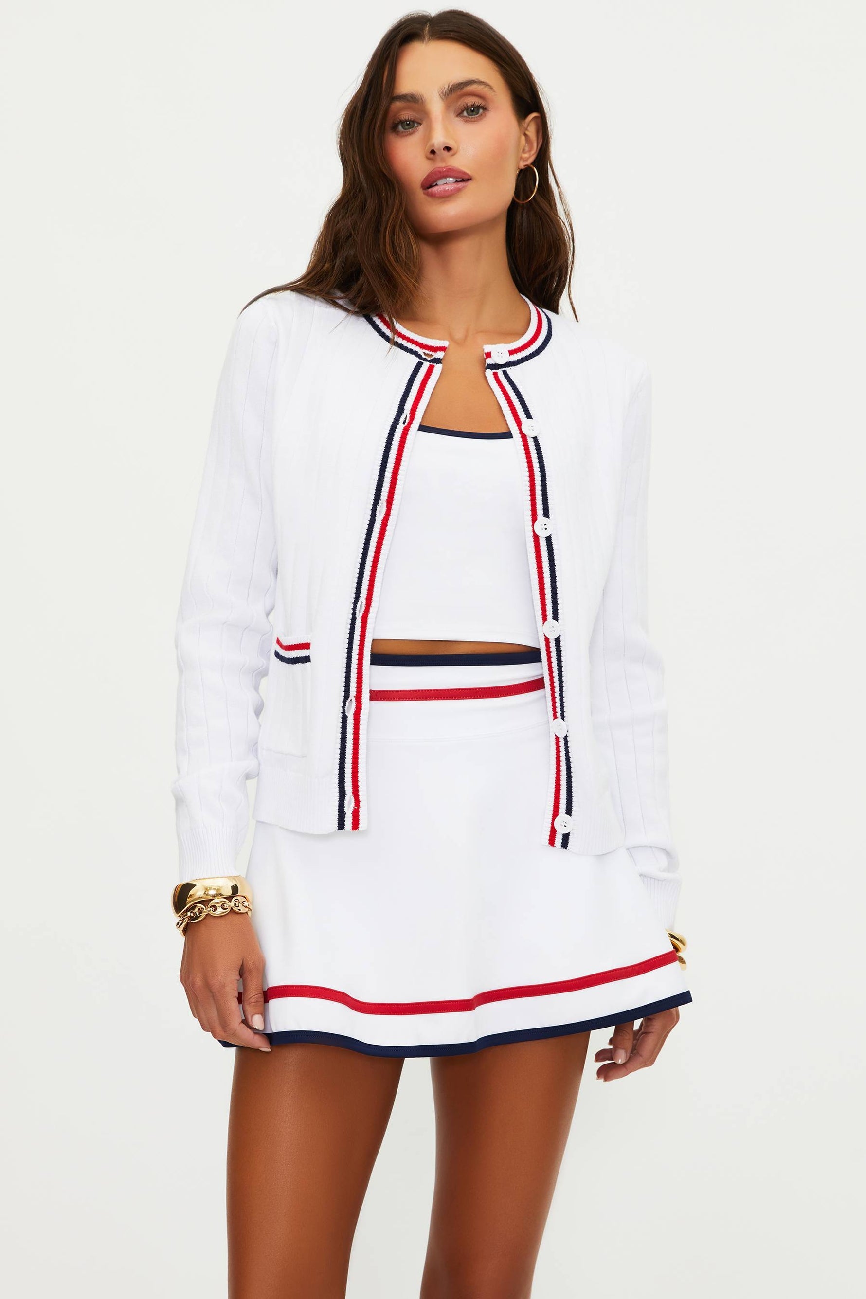 Womens Ally Heritage Cardigan | White