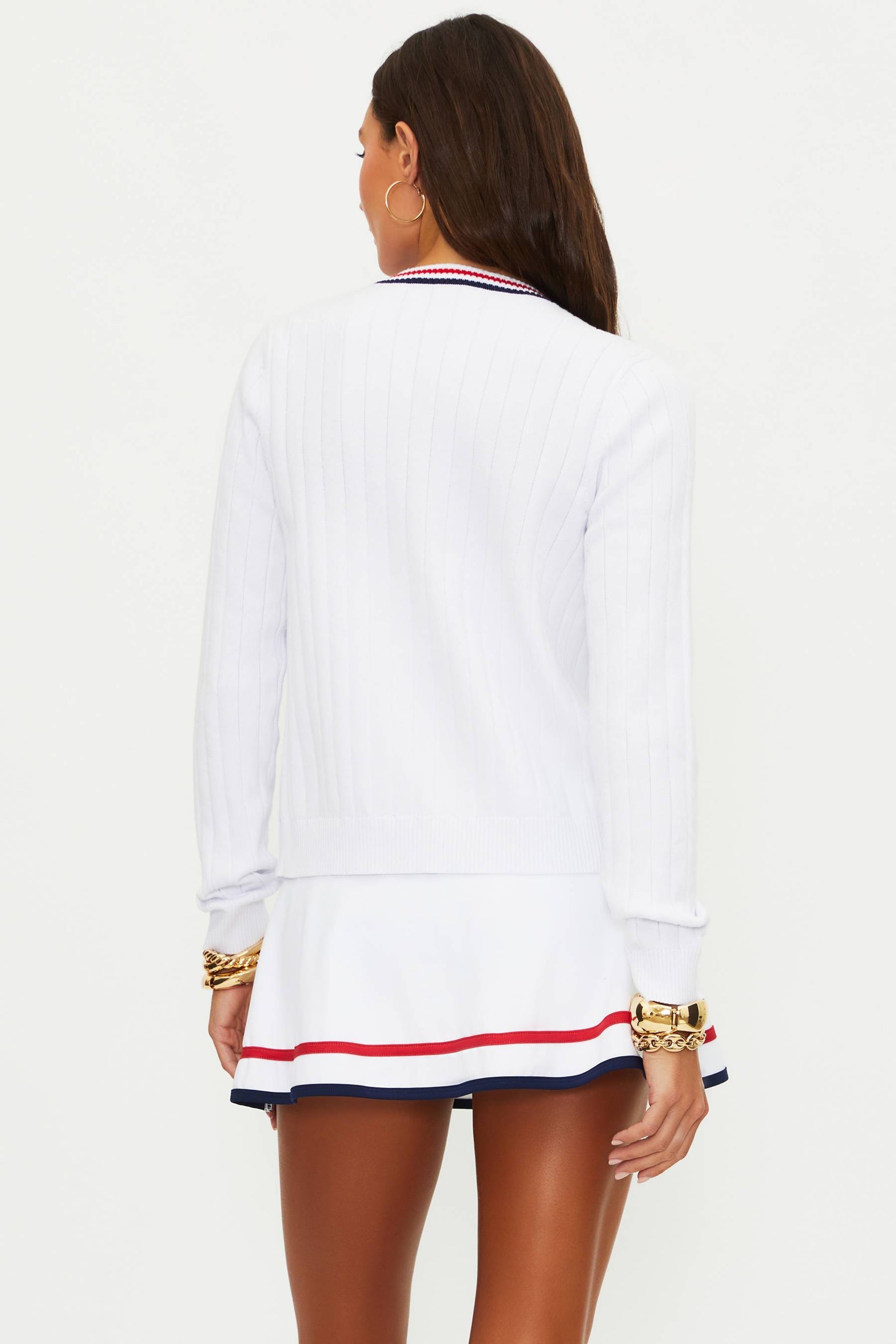 Womens Ally Heritage Cardigan | White