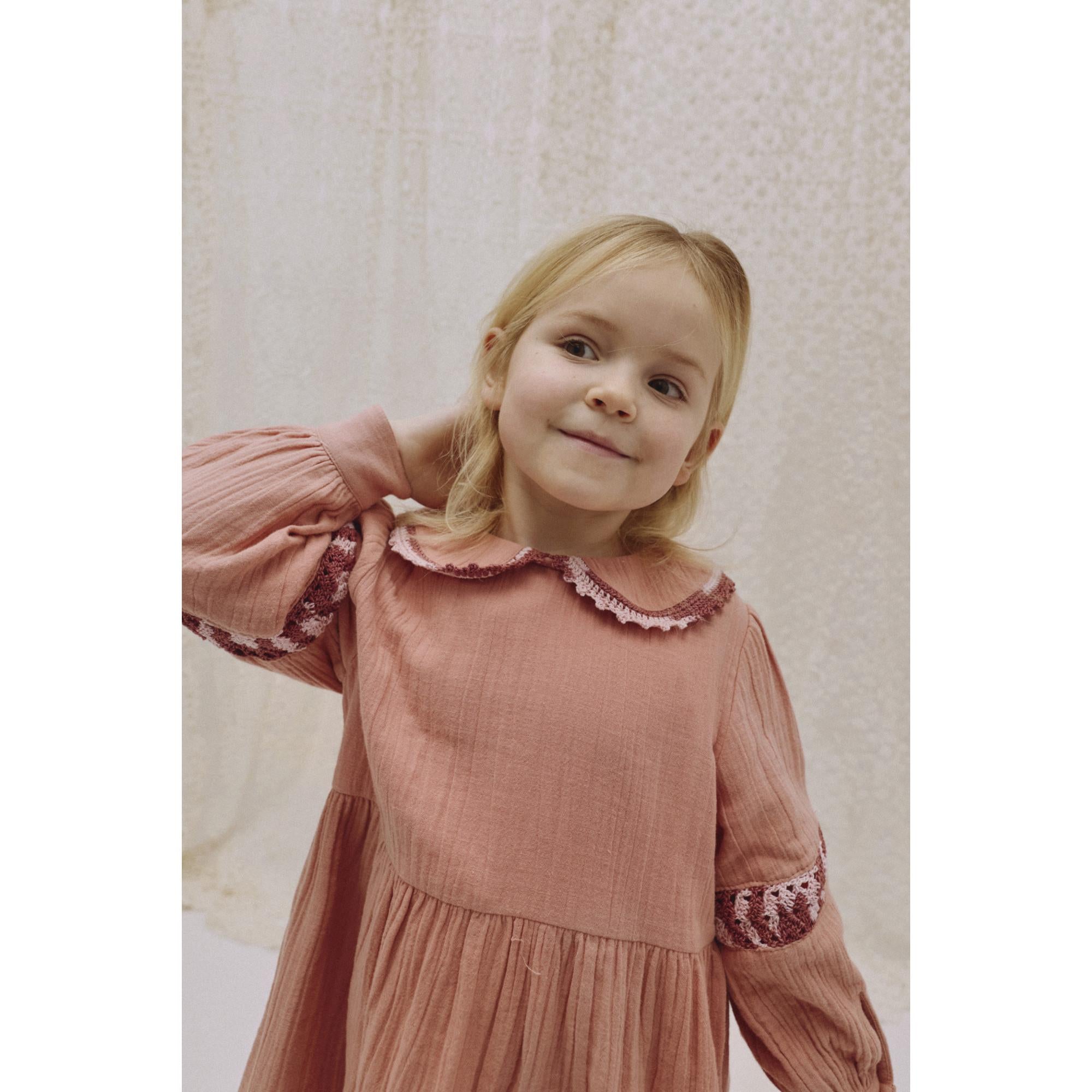 Kennedy Muslin Dress | Antique Rose