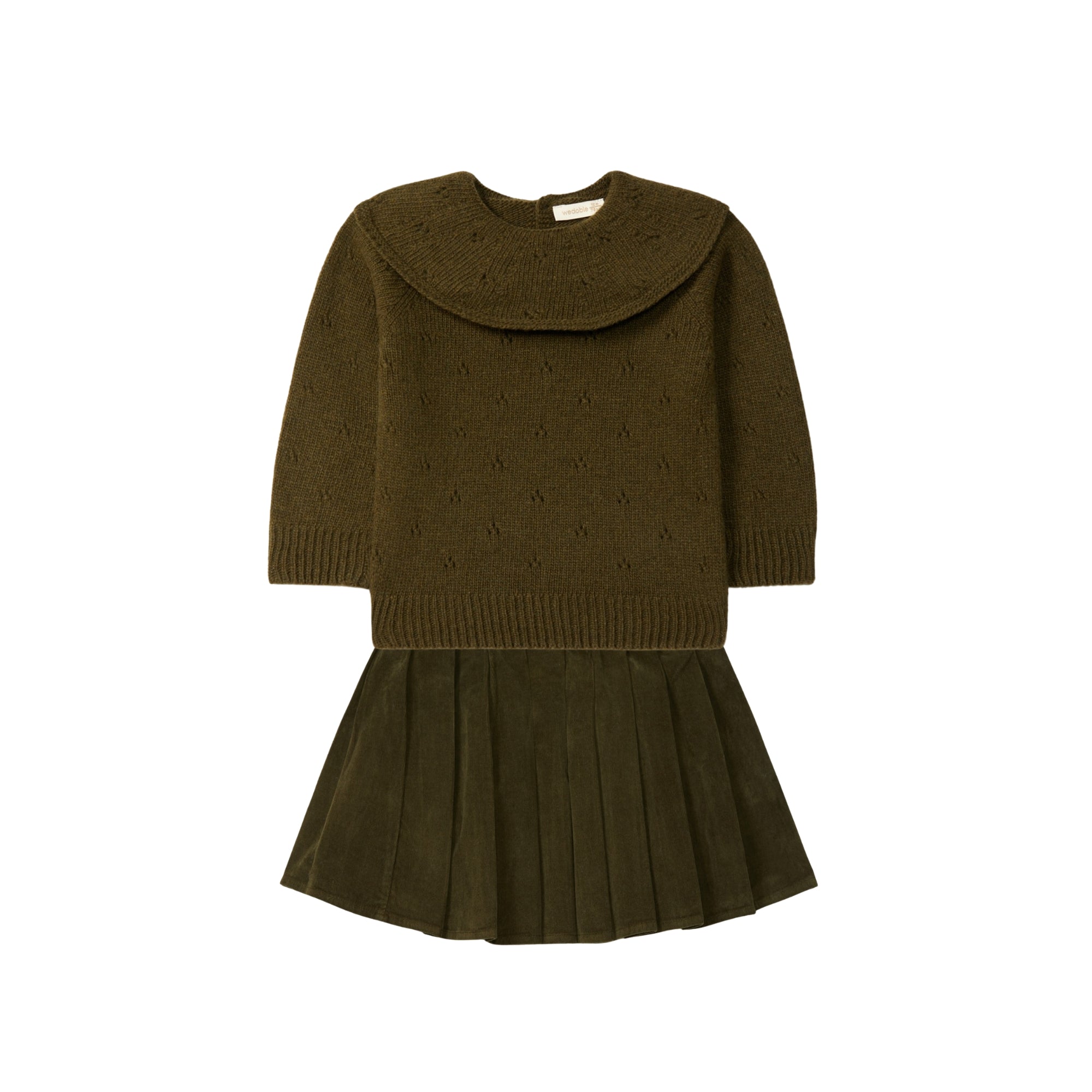 Sweater & Skirt Set | Dark Green