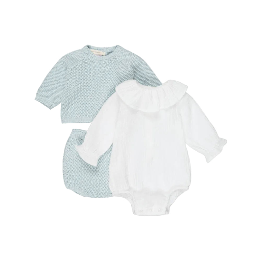 Tricot Newborn Set | Bambula Blue