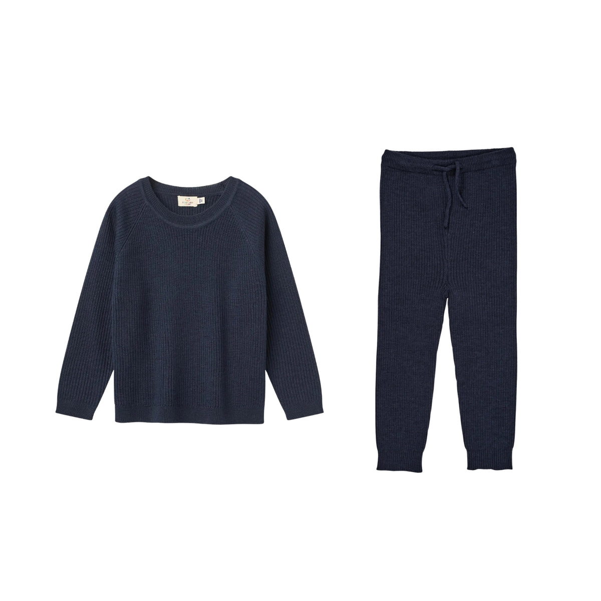 Merino Rib Set | Navy