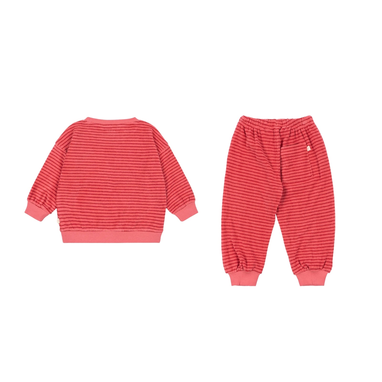 Itty Sweat Set | Cardinal Rose Stripe