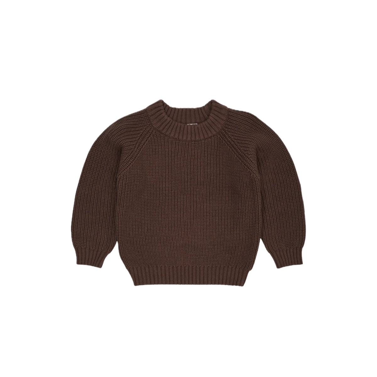 Knitted Classic Rib Blouse | Dark Brown
