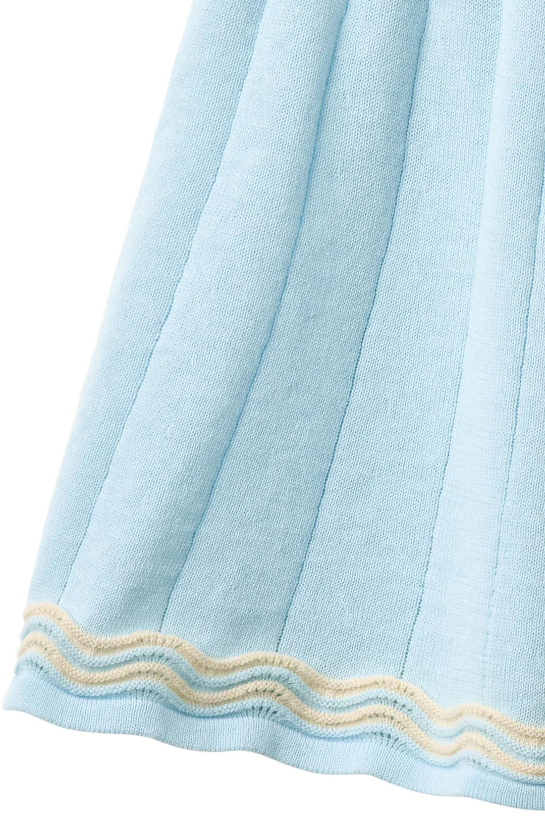 Knitted Tennis Skirt | Ice Blue