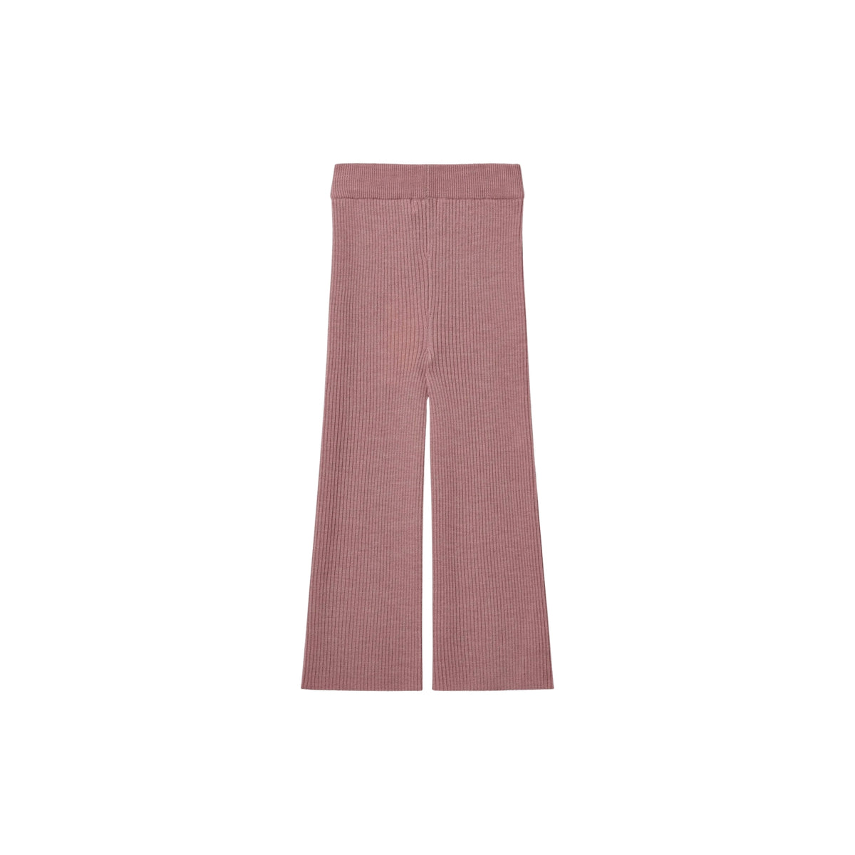 Merino Wide Rib Pants | Winter Rose