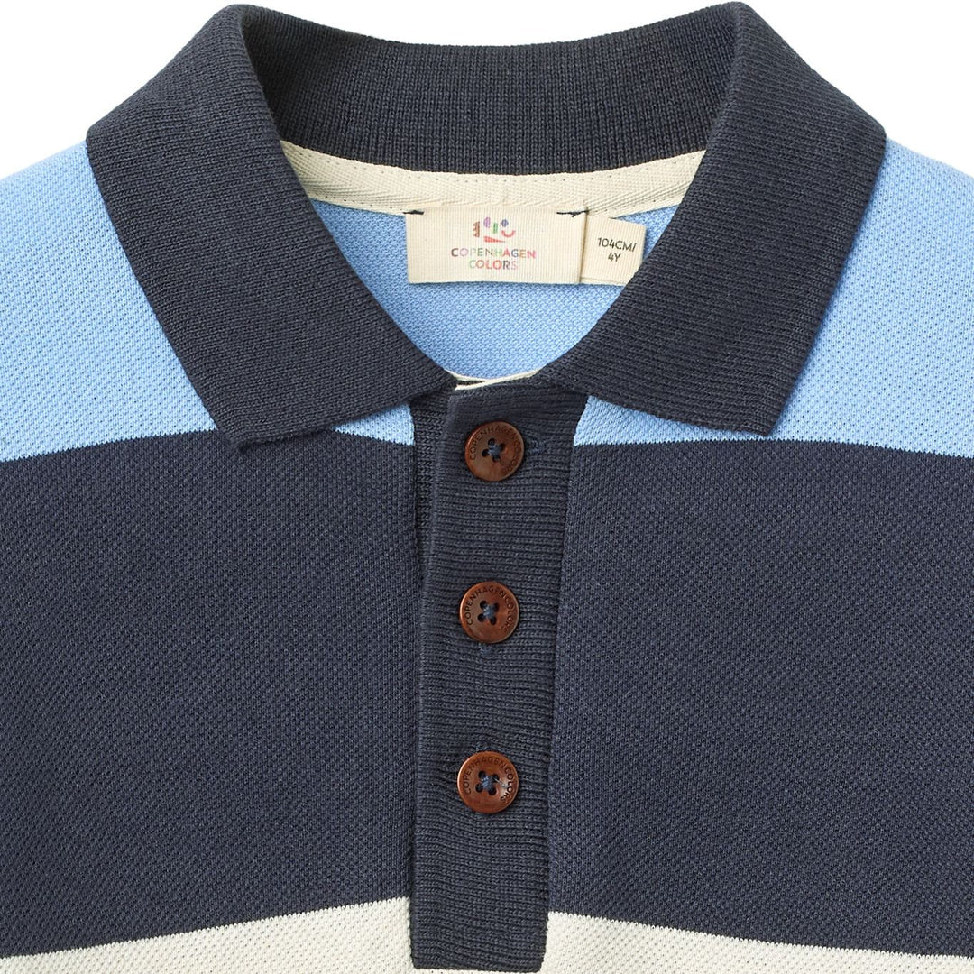 Stripe Pique Polo | Brown