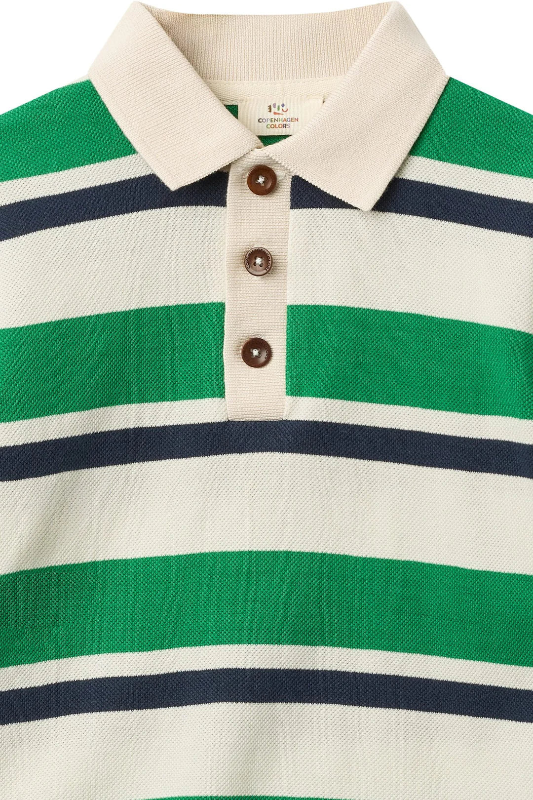 Striped Pique Polo | Green