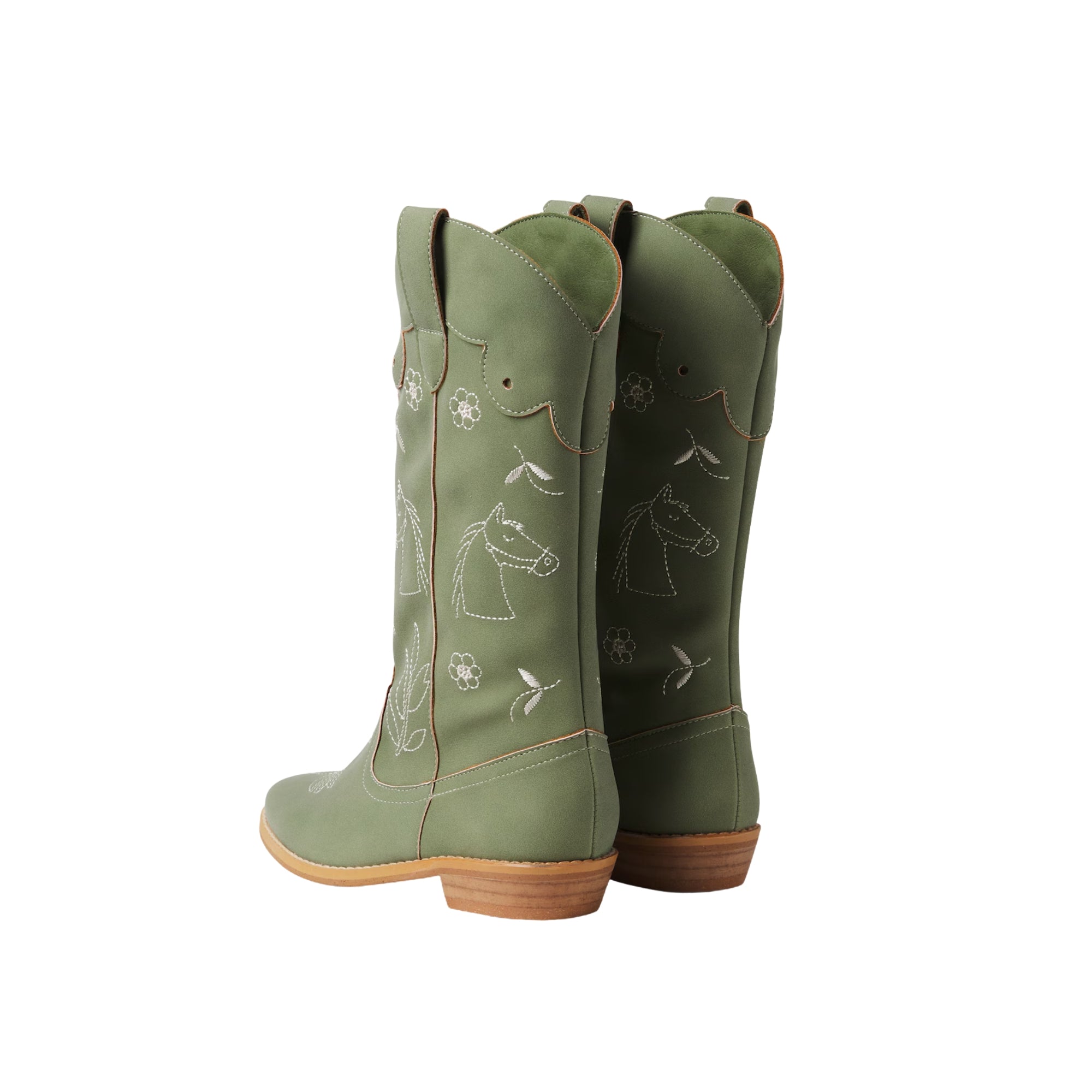 Embroidered Cowboy Boots | Verde