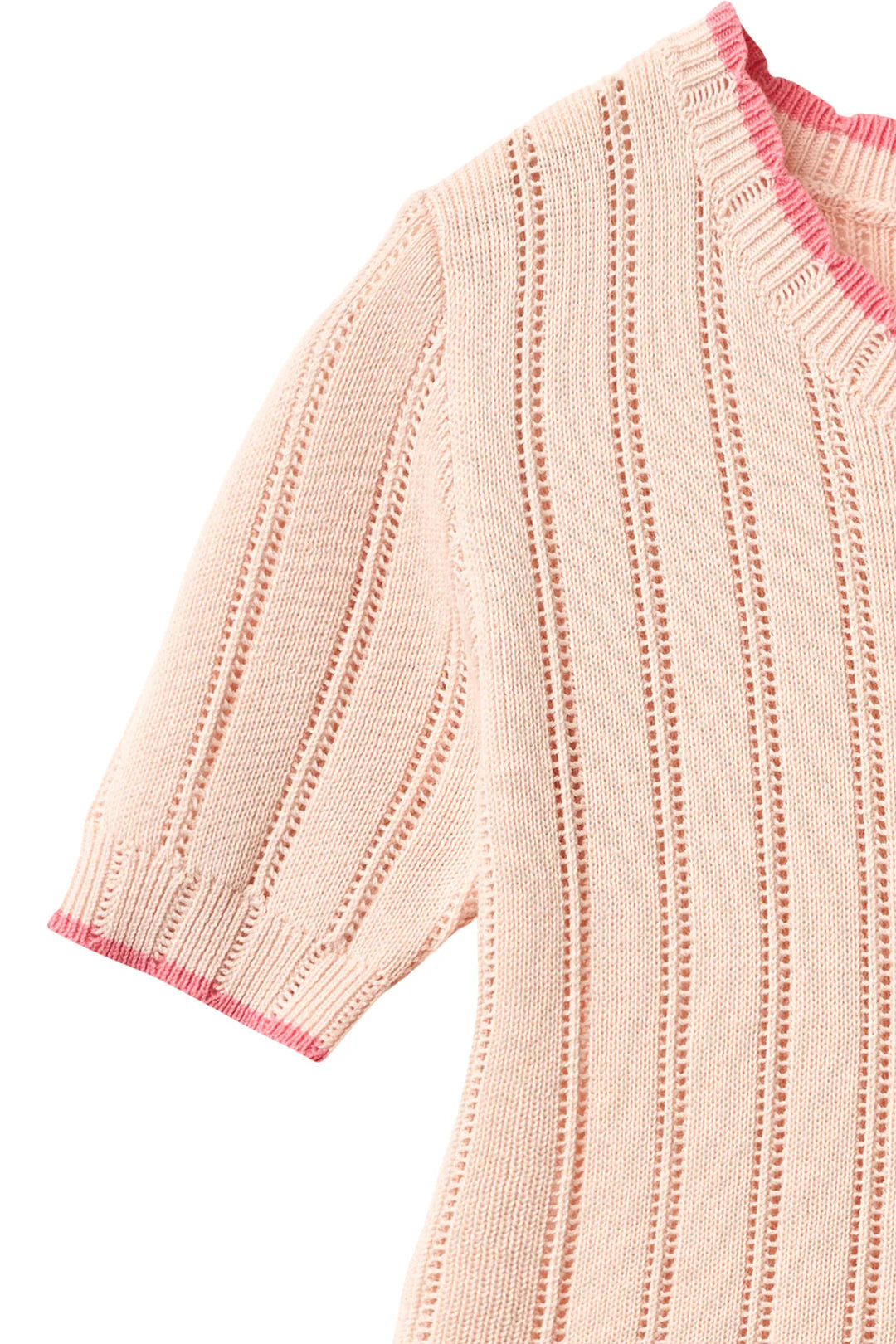 Knitted Pointelle Dress | Dusty Rose