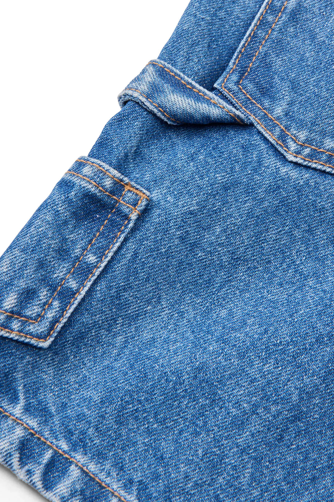 Denim Cargo Shorts | Indigo Blue Washed