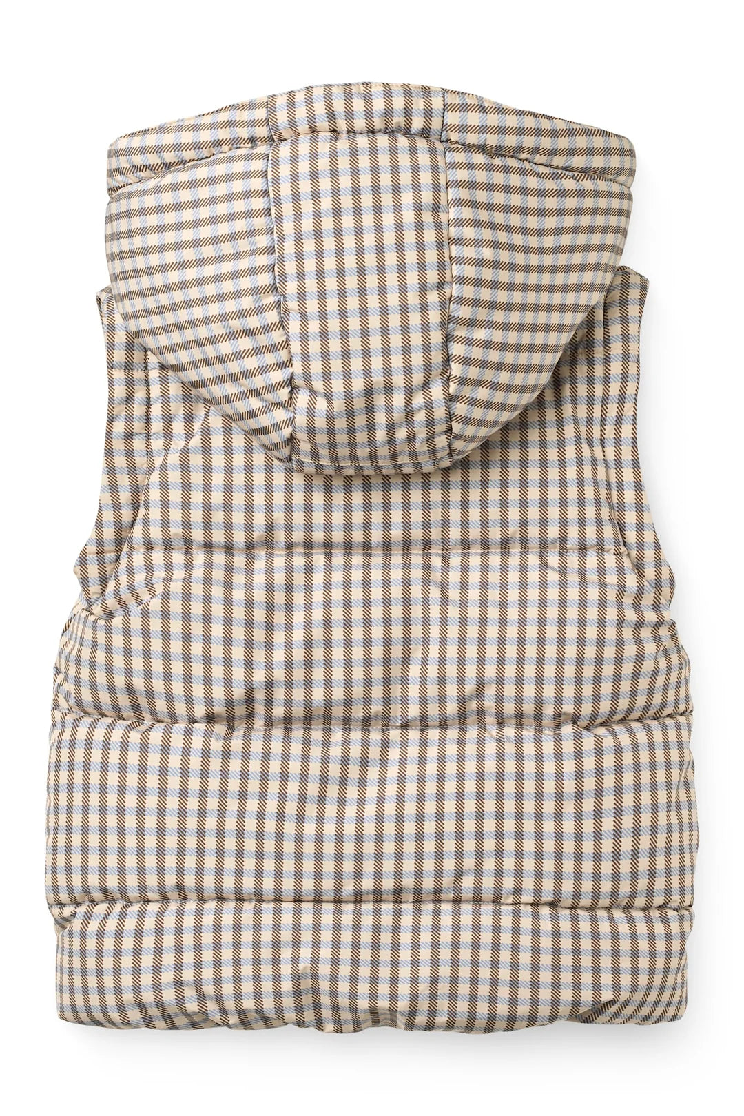 Puffer Jacket with Removable Sleeves | Check AOP