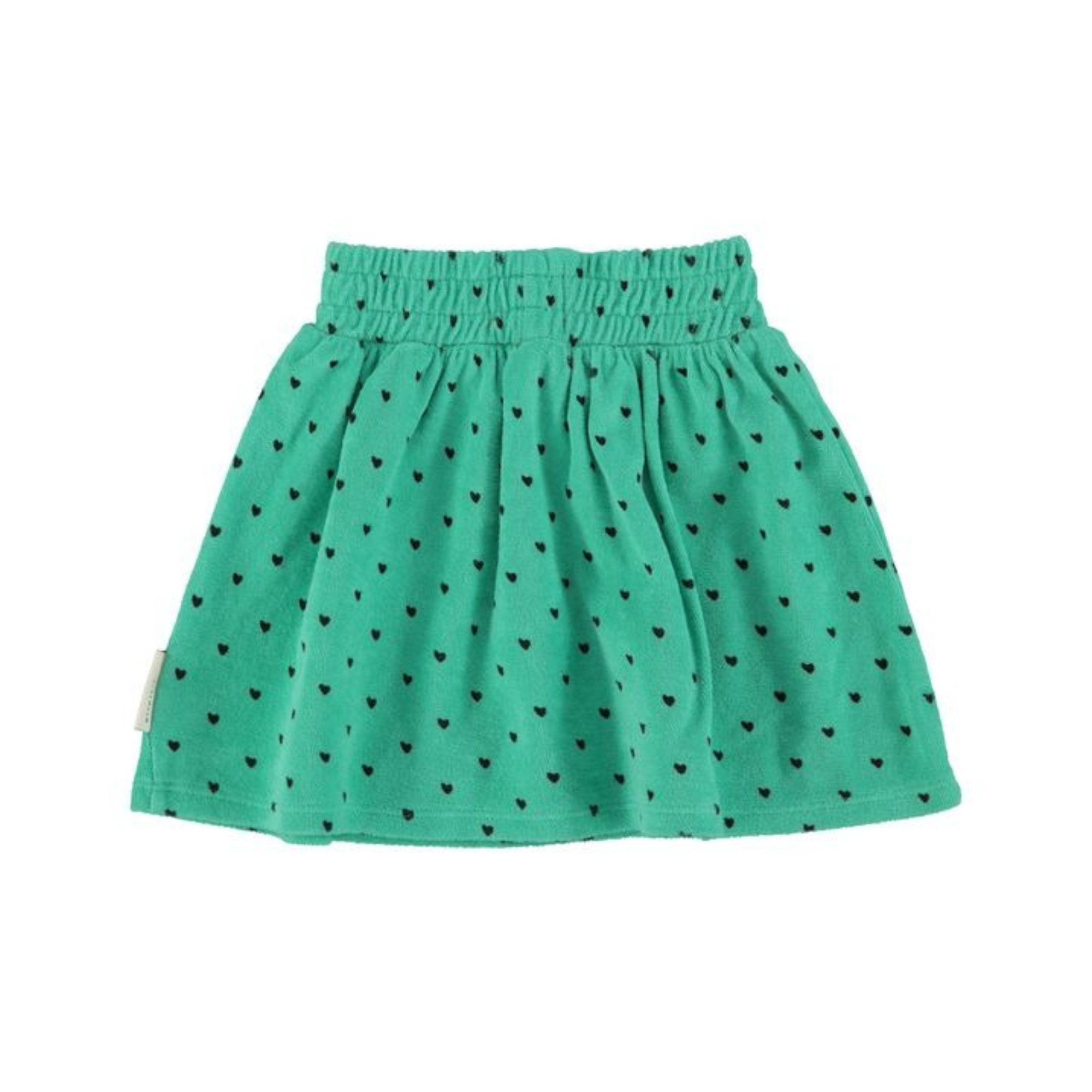 Heart Print Short Skirt | Green/Black