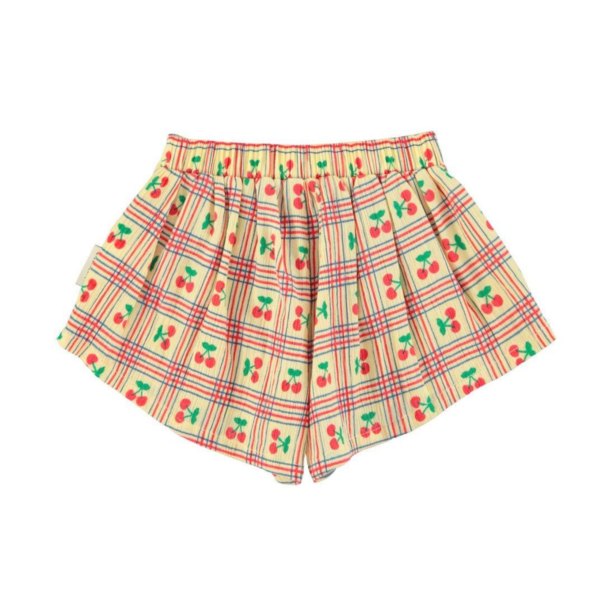 Cherry Print Shorts | Light Yellow