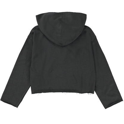 Maddy Cropped Soft Hoodie | Pirate Black